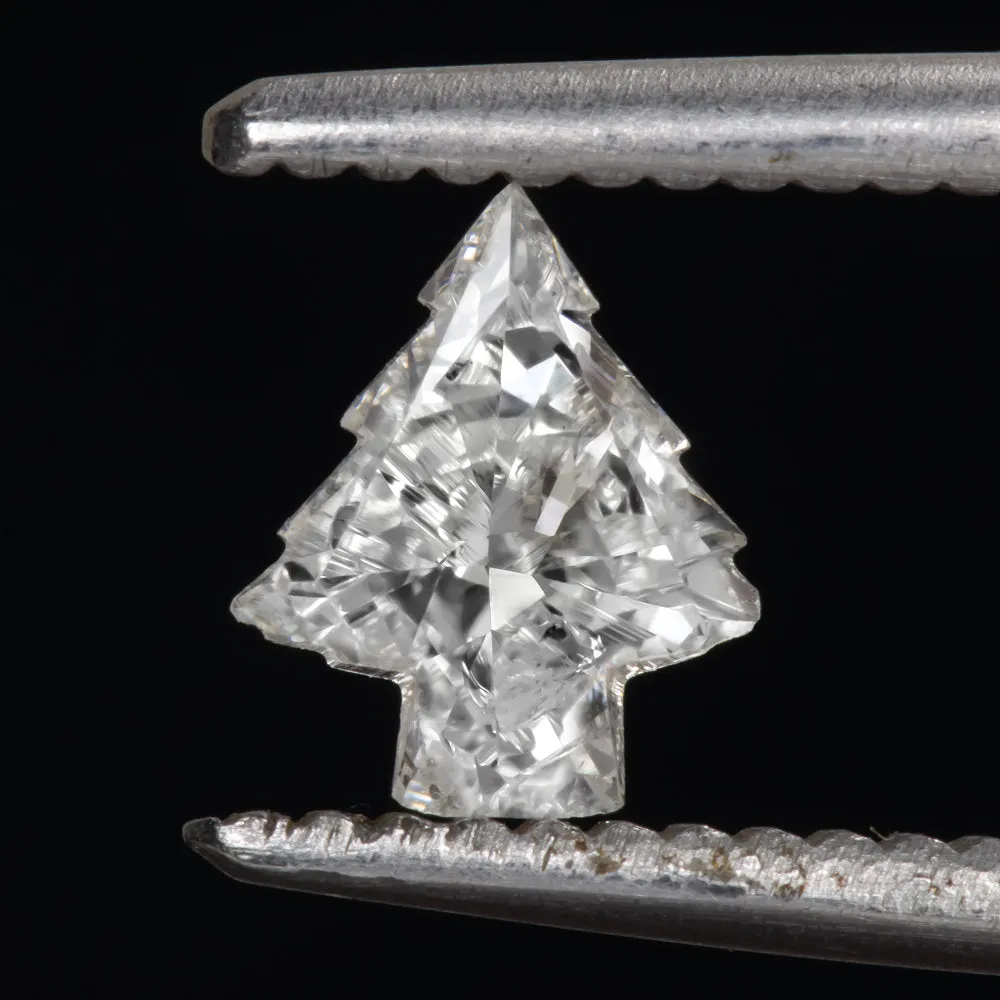 0.44ct CHRISTMAS TREE CUT DIAMOND F SI LOOSE FANCY SHAPE CUT PINE NATURAL 1/2ct