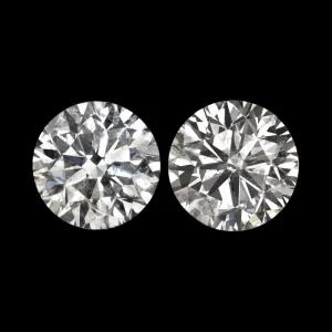 1 CARAT VERY GOOD CUT DIAMOND STUD EARRINGS ROUND BRILLIANT NATURAL PAIR 1ct