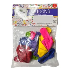 12-Pack Colorful Party Balloons – Perfect for Kids' Celebrations