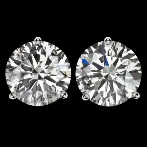 1.5ct E-F NATURAL DIAMOND STUD EARRINGS VERY GOOD CUT ROUND BRILLIANT CUT PAIR