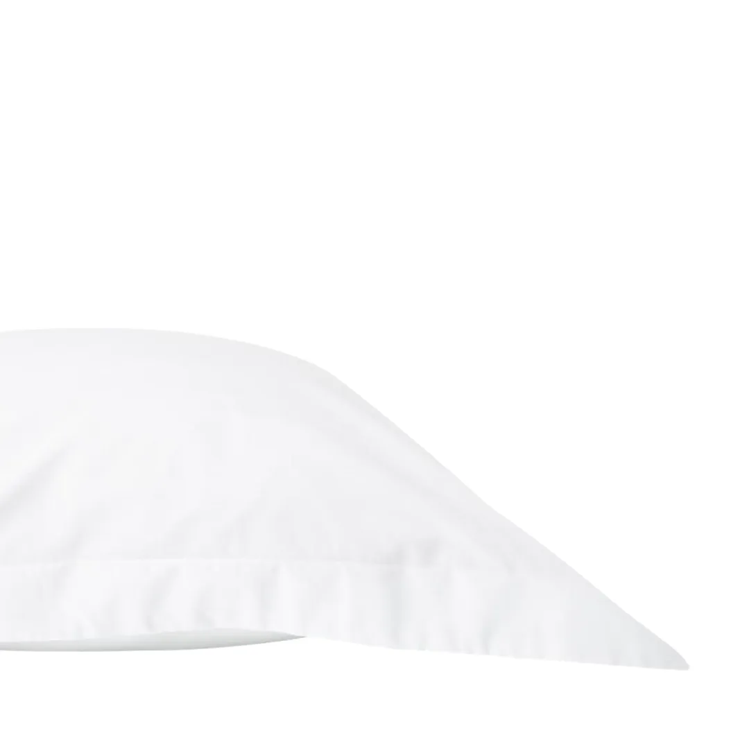200 Thread Count Oxford 100% Cotton Percale Pillowcase - White