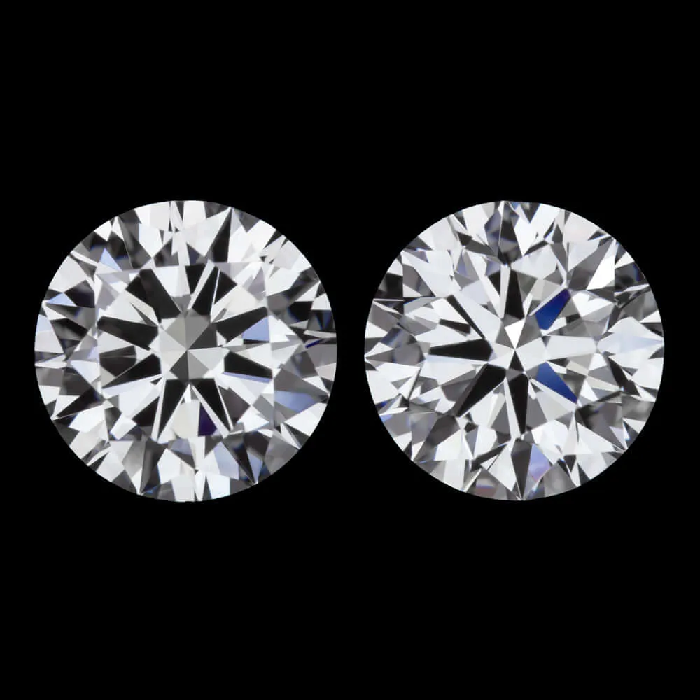 2.27 CARAT LAB CREATED DIAMOND STUD EARRINGS CERTIFIED E VS1 PAIR IDEAL ROUND