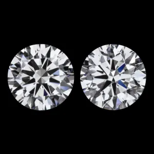 2.27 CARAT LAB CREATED DIAMOND STUD EARRINGS CERTIFIED E VS1 PAIR IDEAL ROUND