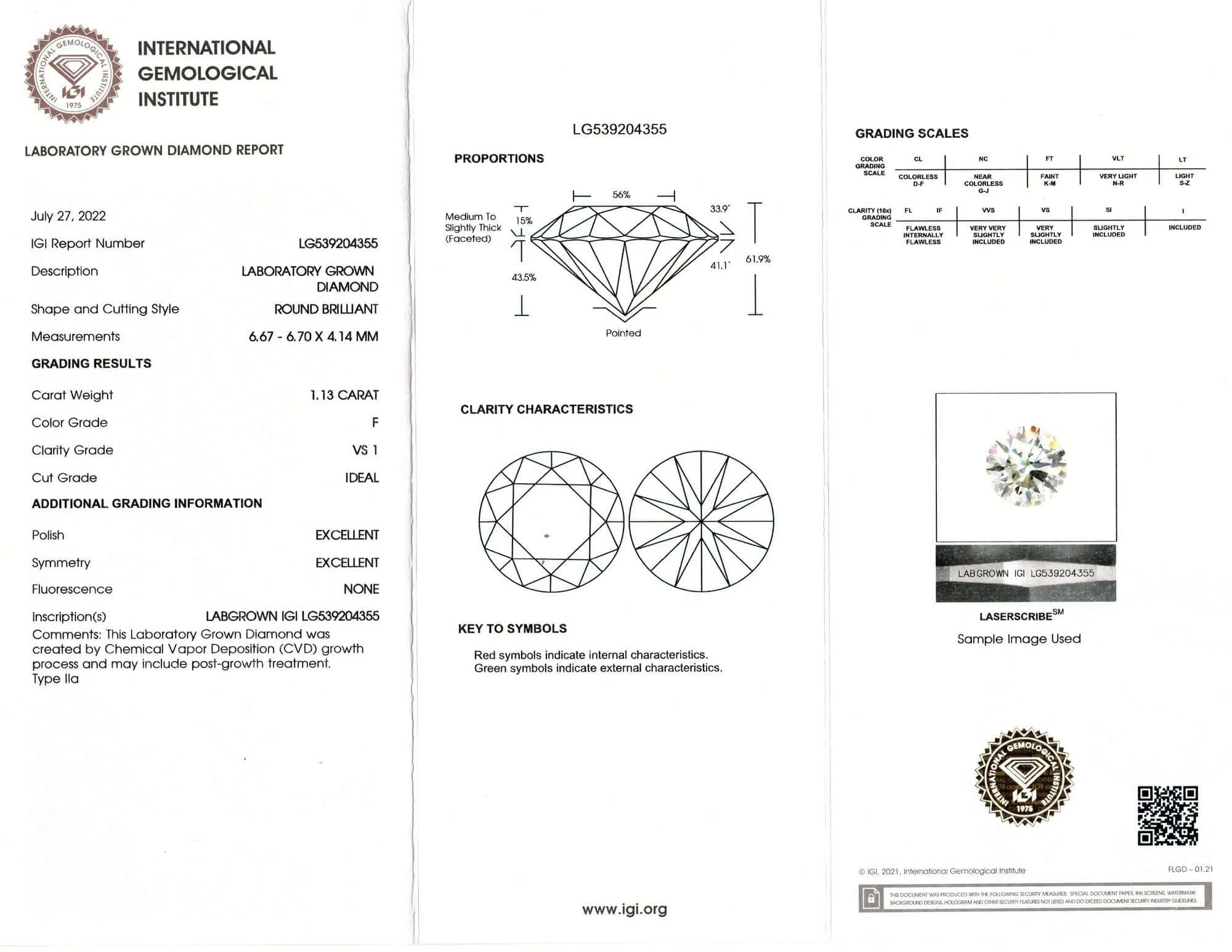 2.27 CARAT LAB CREATED DIAMOND STUD EARRINGS CERTIFIED E VS1 PAIR IDEAL ROUND