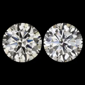 5ct MOISSANITE MATCHED PAIR STUD EARRINGS 9mm ROUND BRILLIANT CUT 5 CARAT LOOSE