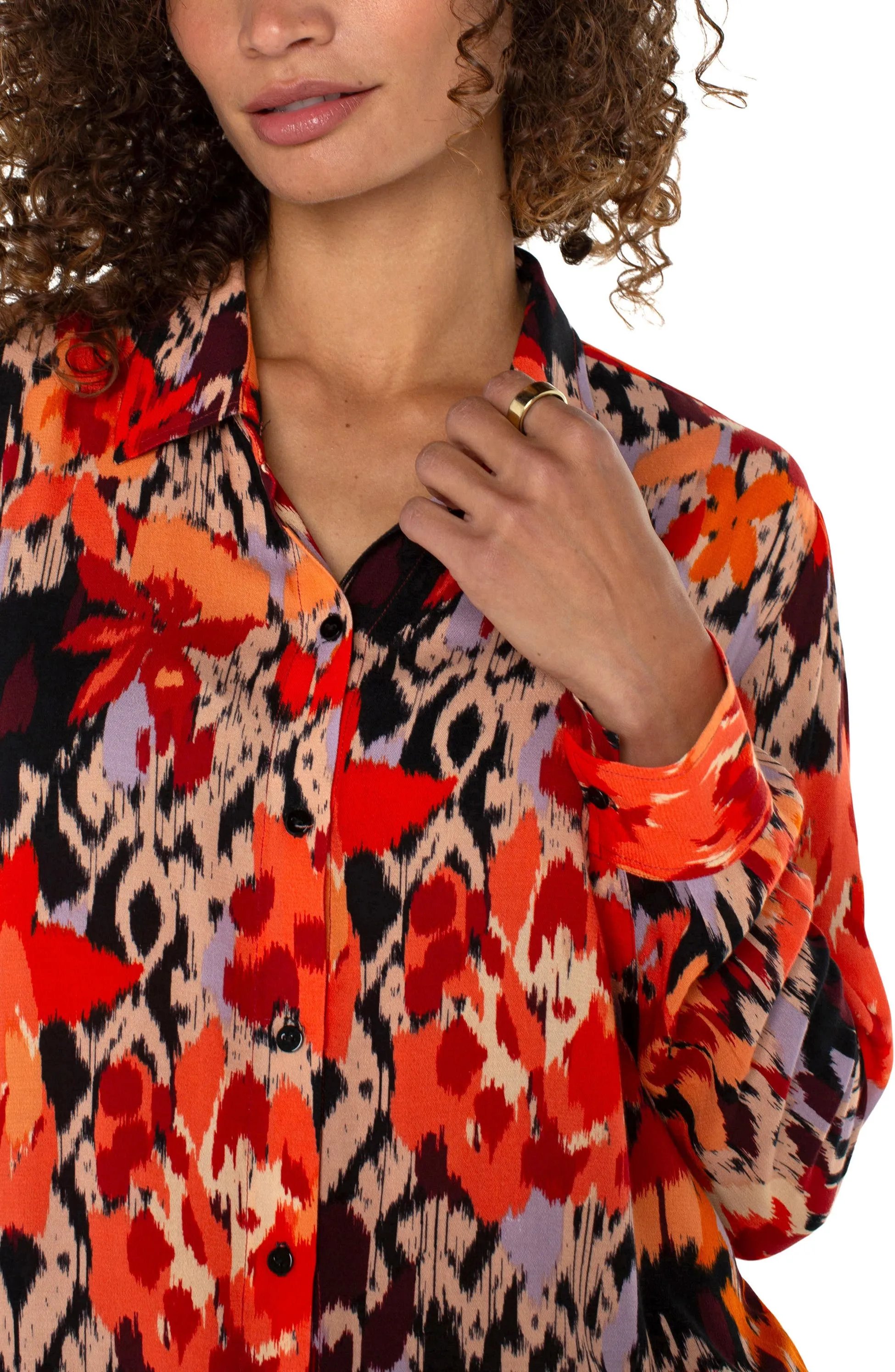 Button Up Woven Blouse (Liverpool)