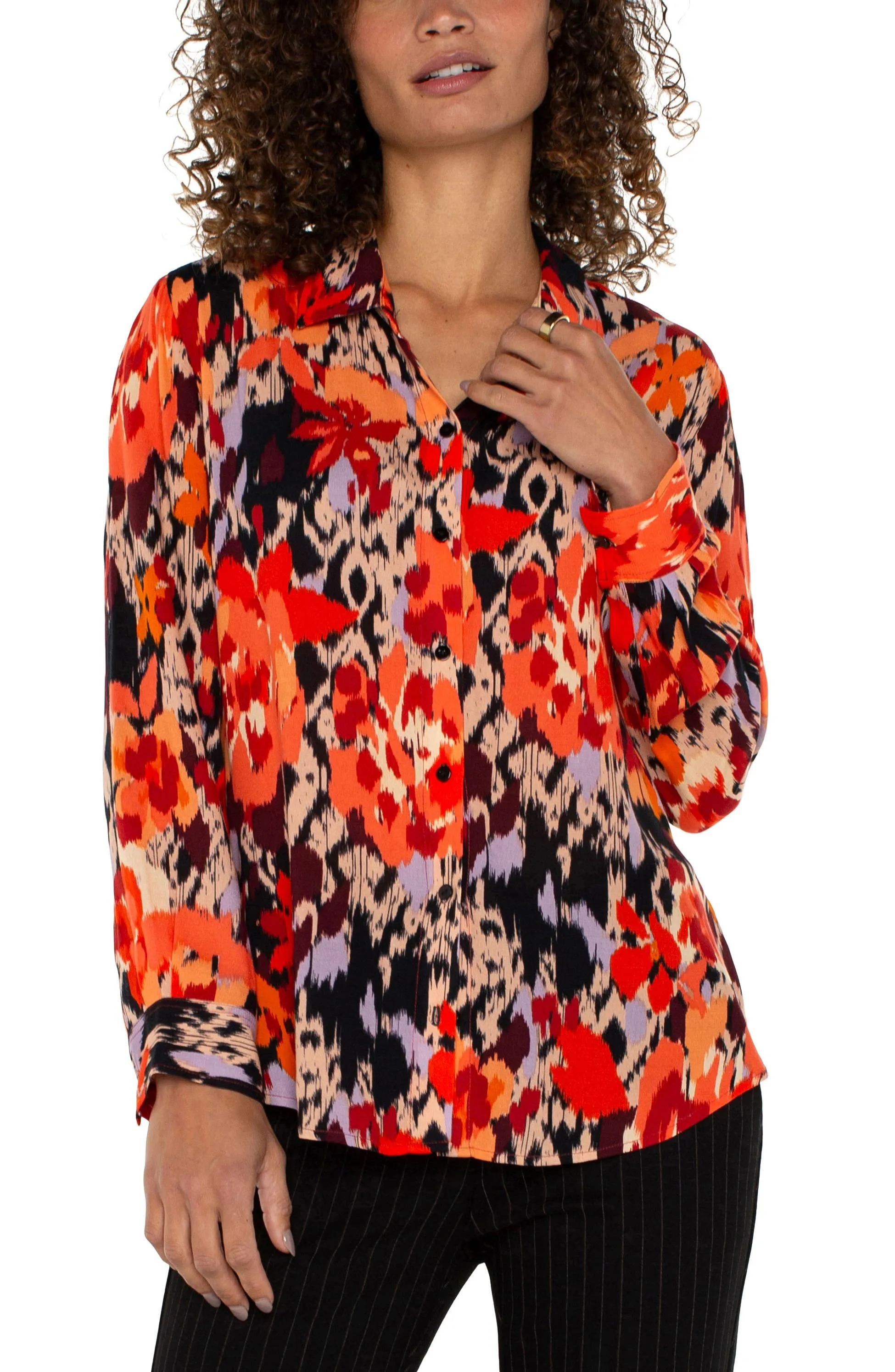Button Up Woven Blouse (Liverpool)