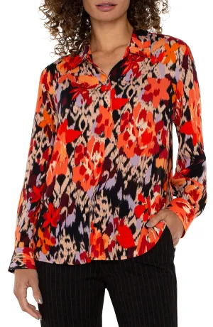 Button Up Woven Blouse (Liverpool)