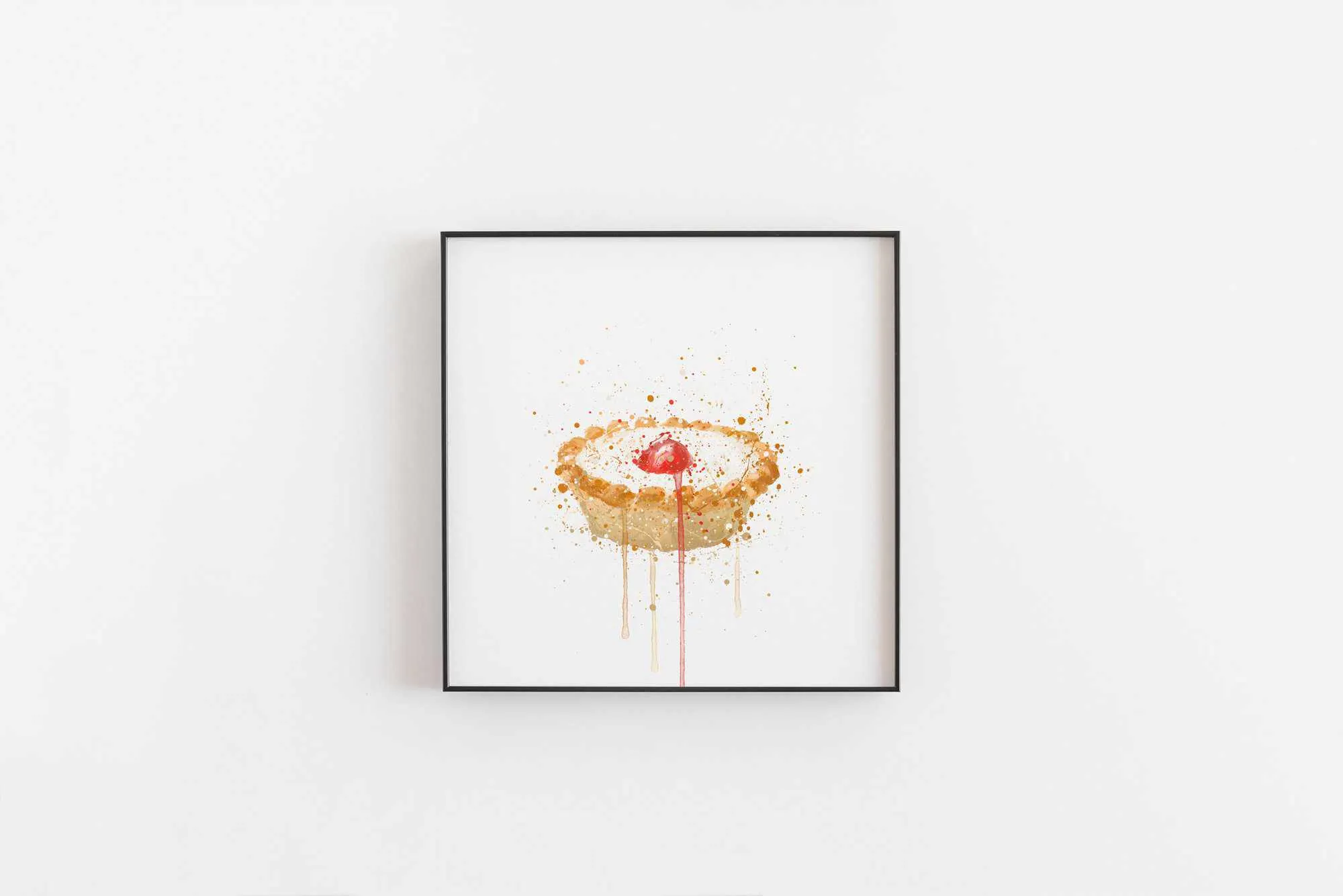 Cake Wall Art Print 'Cherry Bakewell'