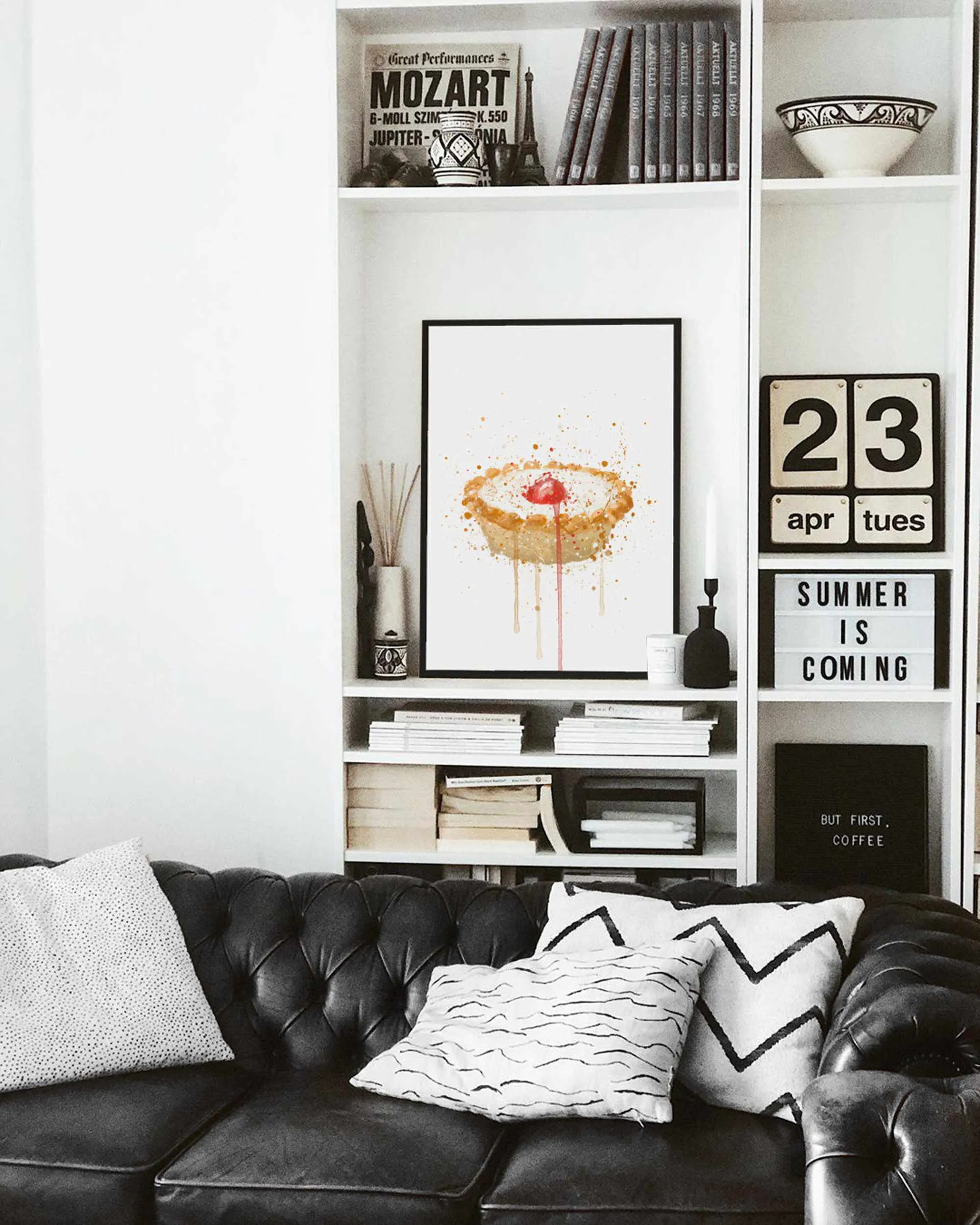 Cake Wall Art Print 'Cherry Bakewell'