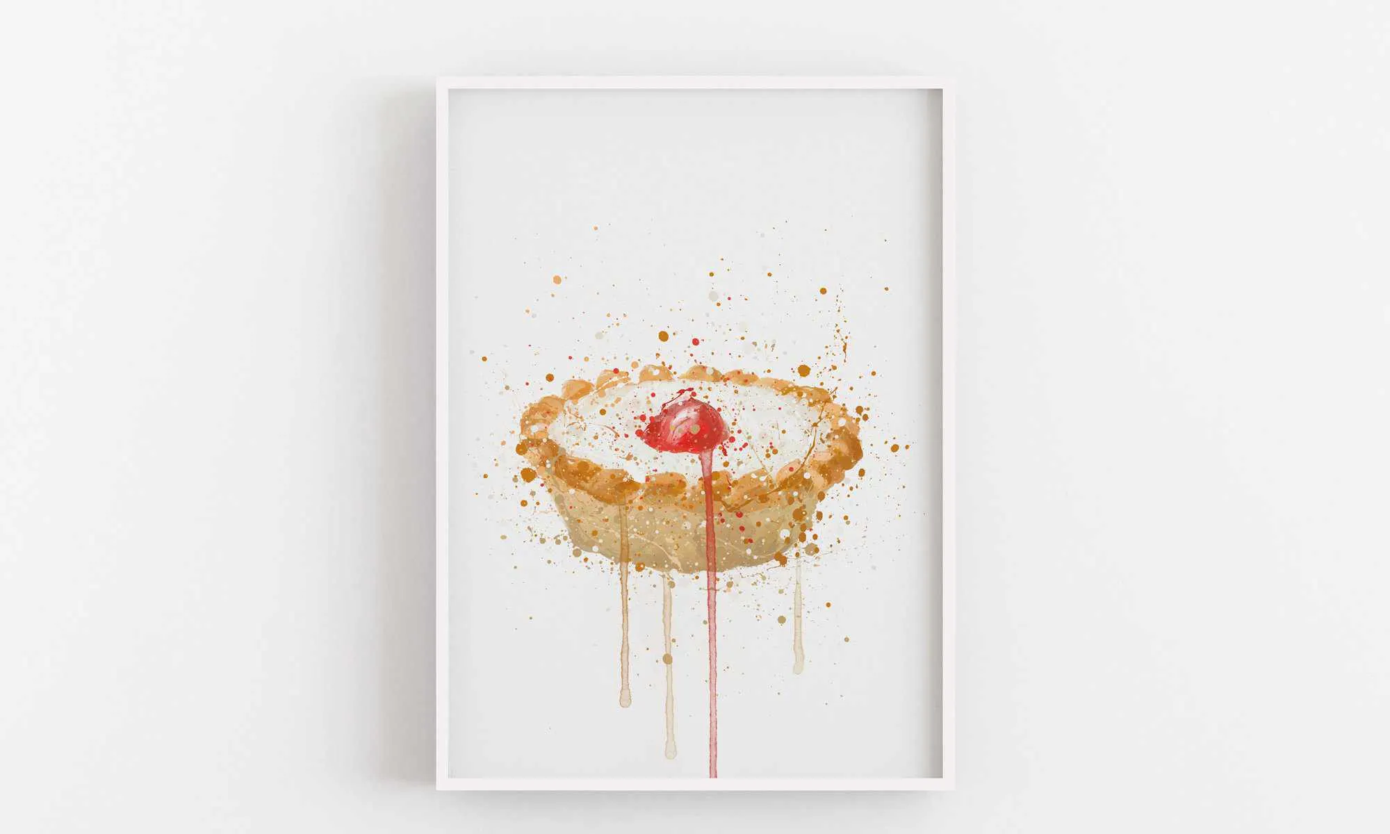 Cake Wall Art Print 'Cherry Bakewell'