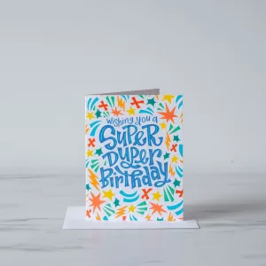 Children's Birthday Card - Super Duper Birthday