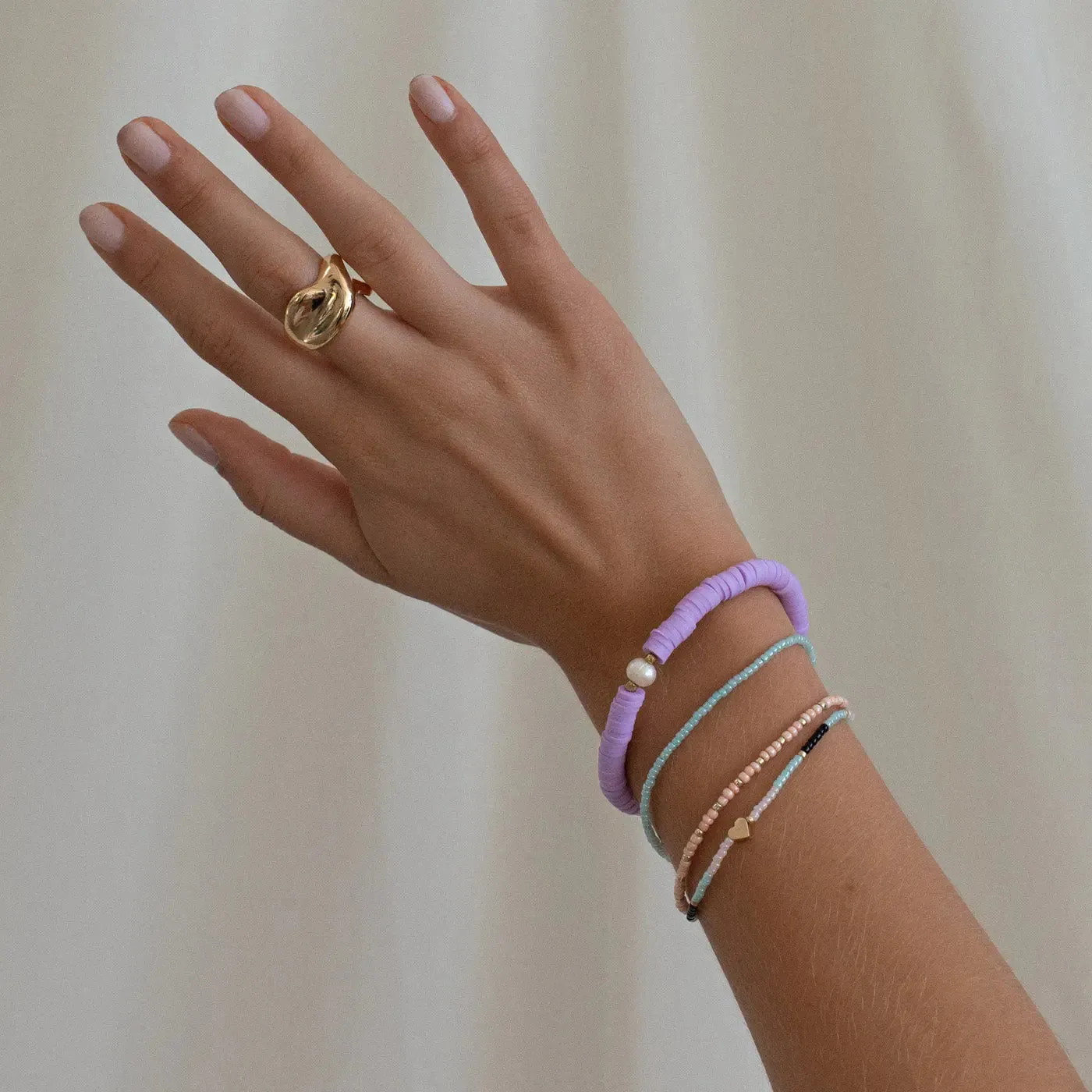 Delicate Bead Bracelet - Blue