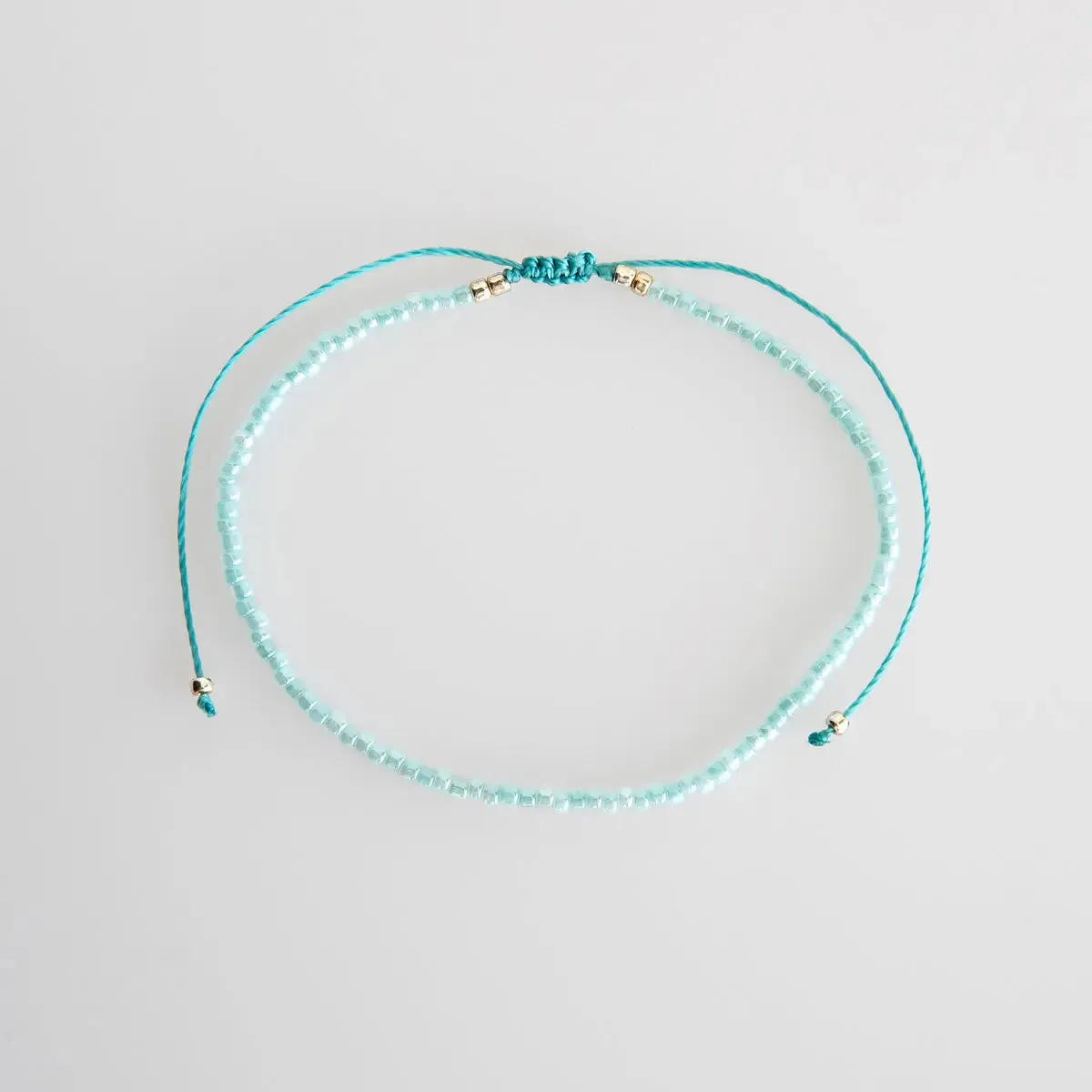 Delicate Bead Bracelet - Blue