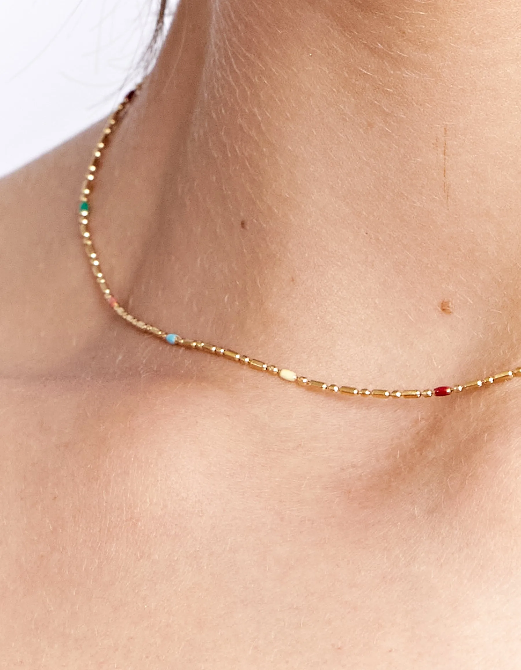 DELICATE ENAMEL NECKLACE