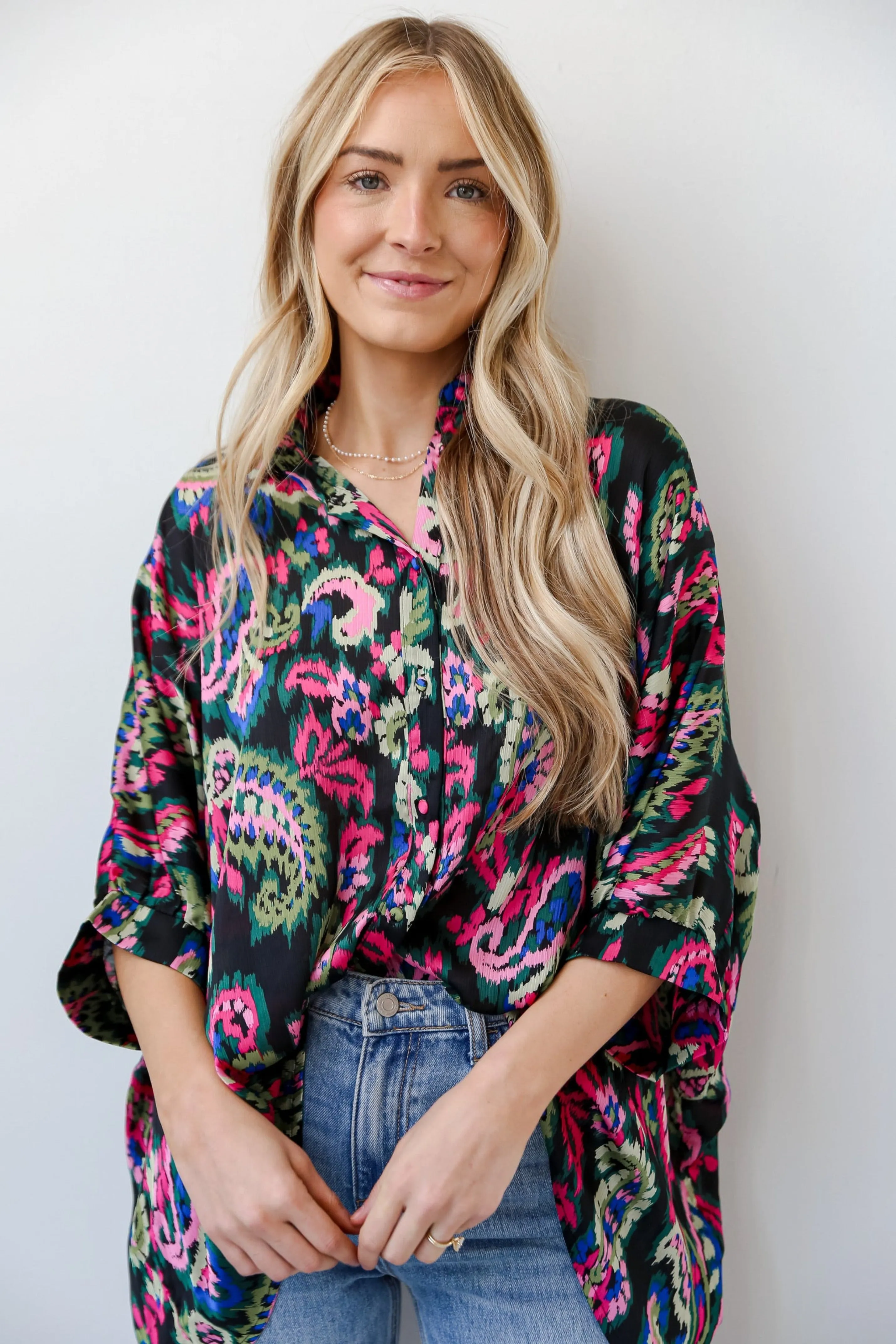 FINAL SALE - Artistically Chic Black Oversized Blouse