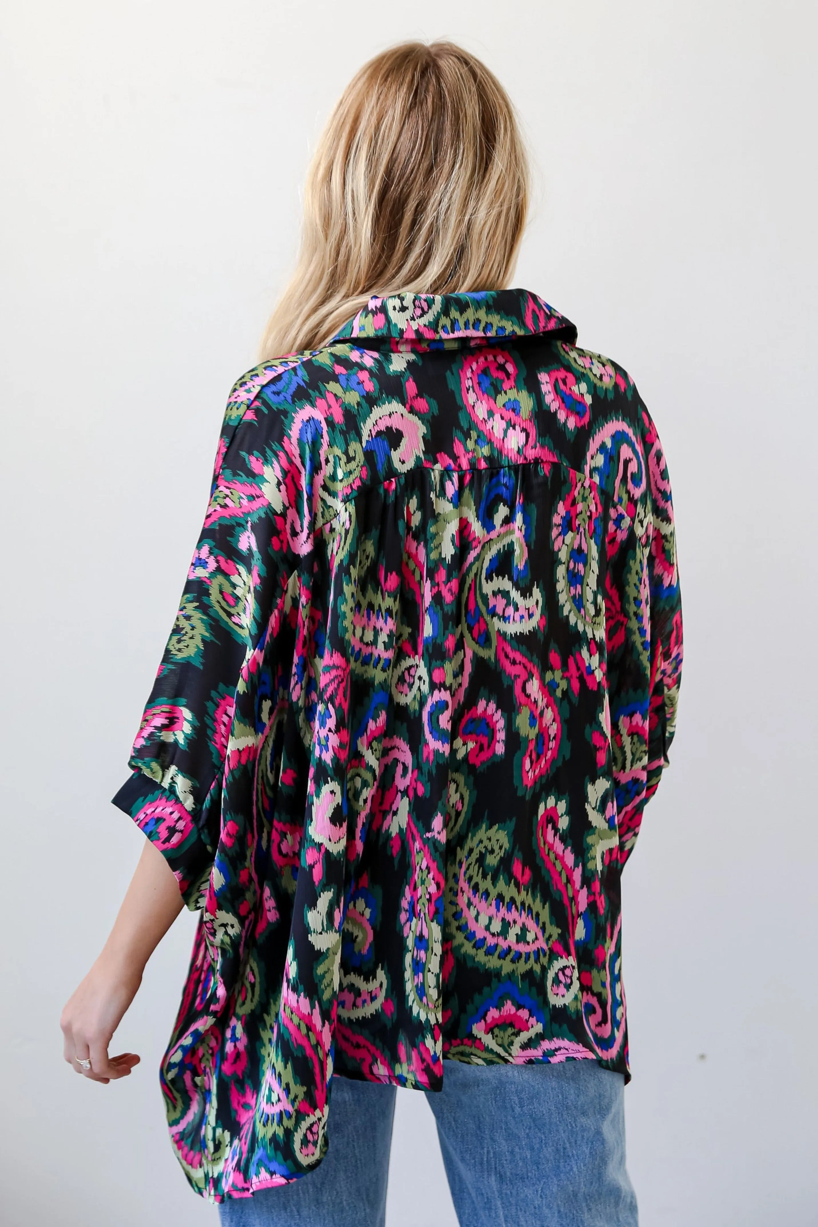 FINAL SALE - Artistically Chic Black Oversized Blouse
