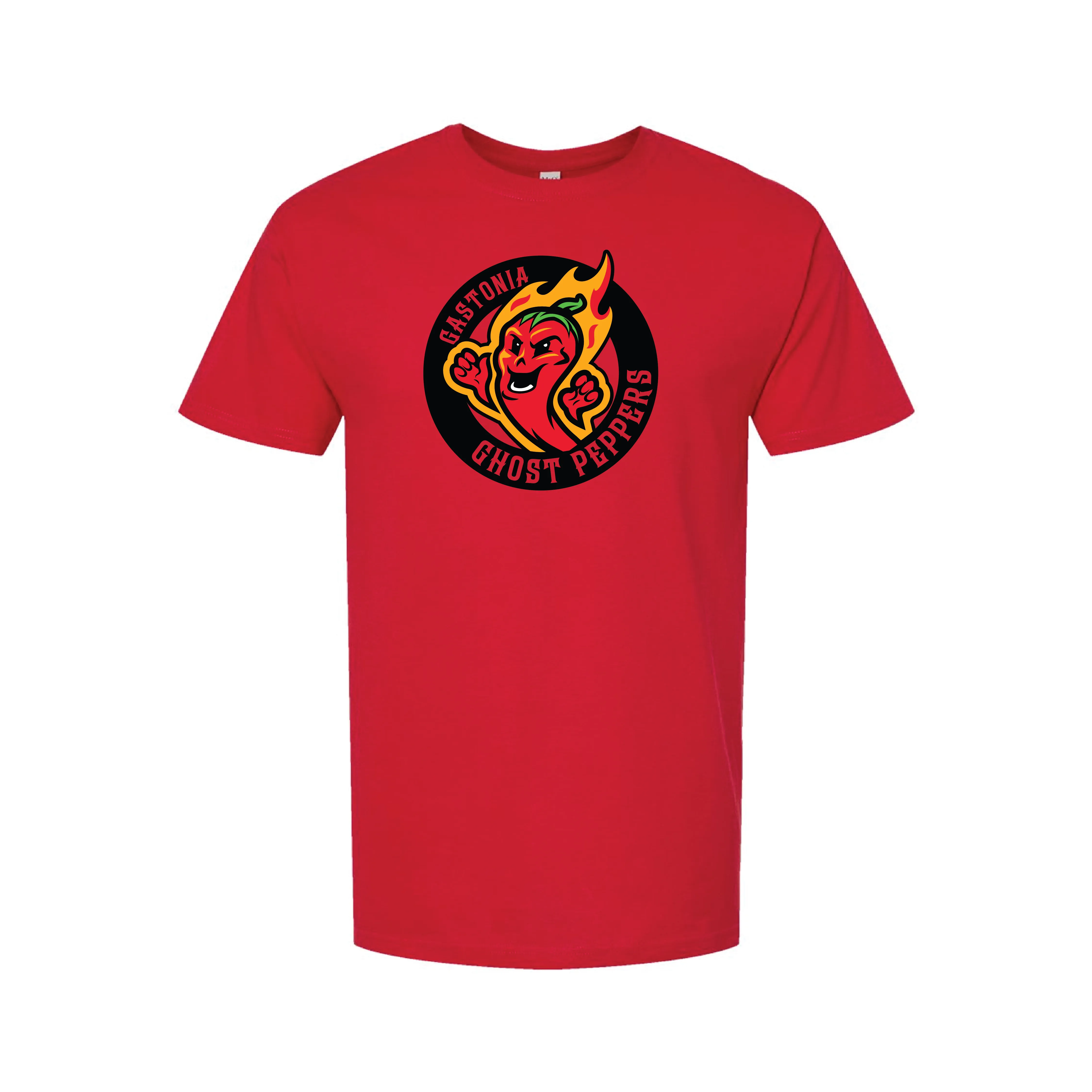 Ghost Peppers Round Logo Red T-Shirt