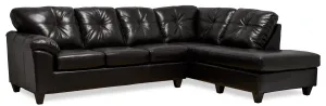 Irene 2-Piece Leath-Aire Right-Facing Sectional - Blackberry