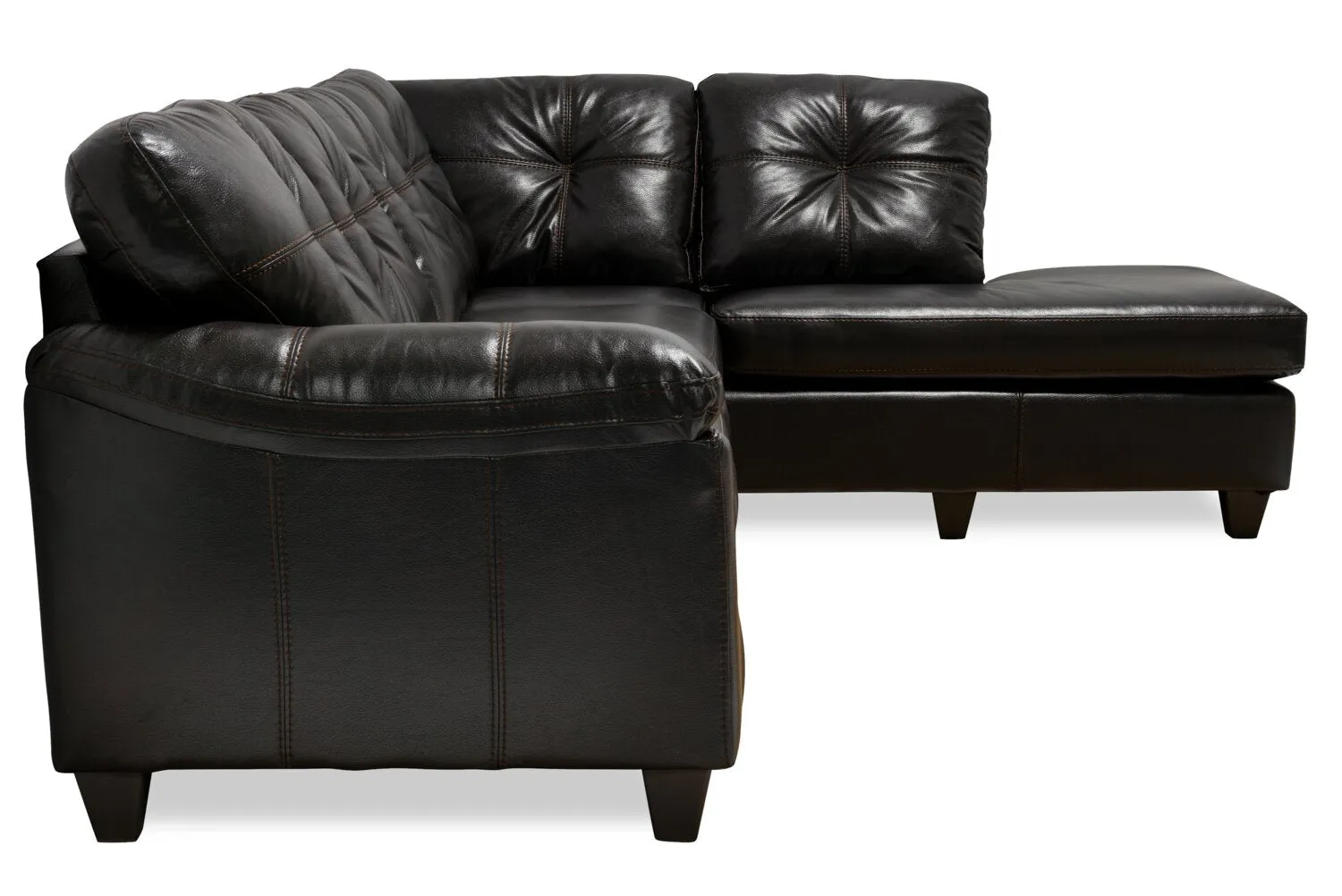Irene 2-Piece Leath-Aire Right-Facing Sectional - Blackberry