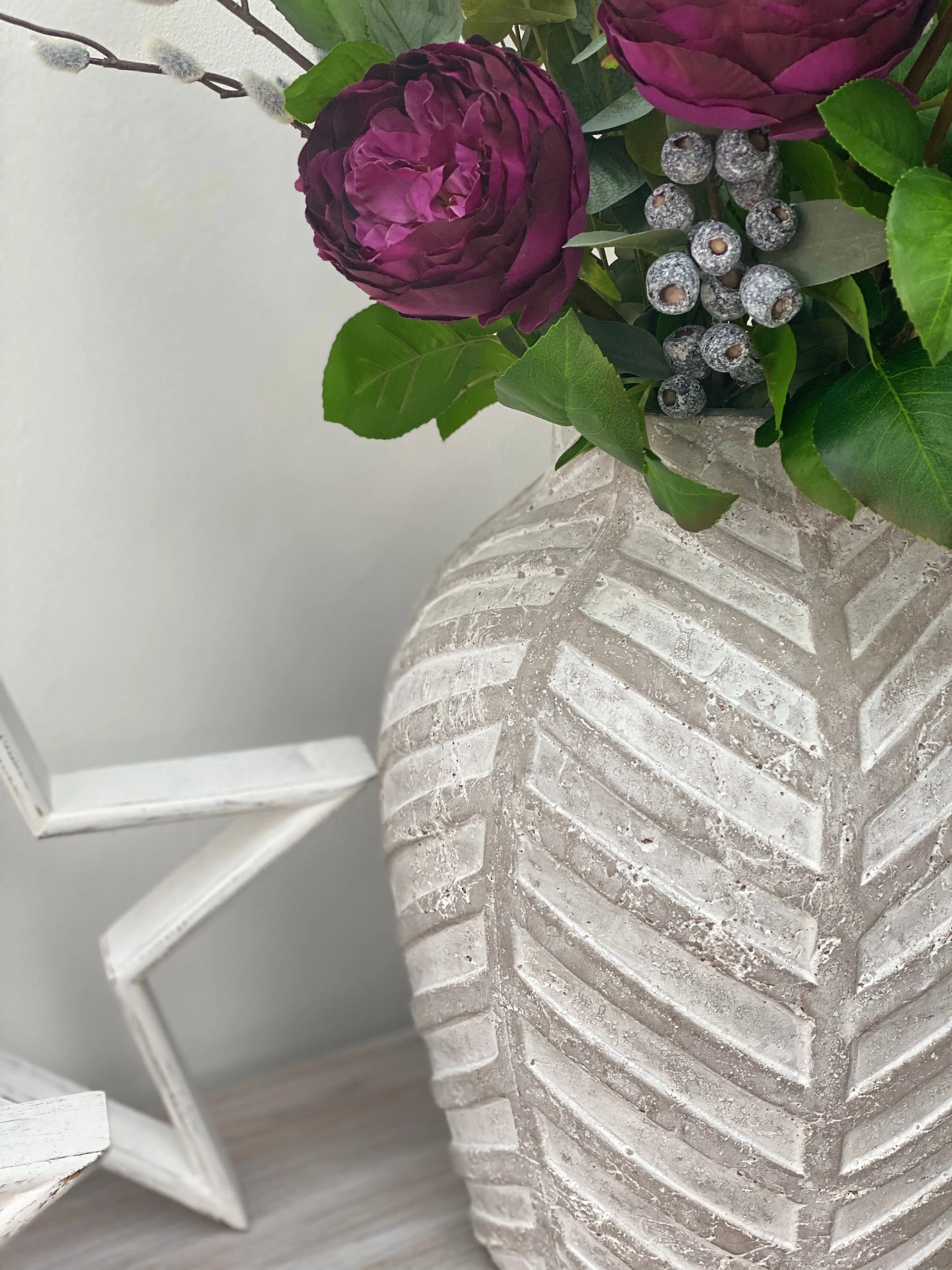 Large Bloomville Stone Vase