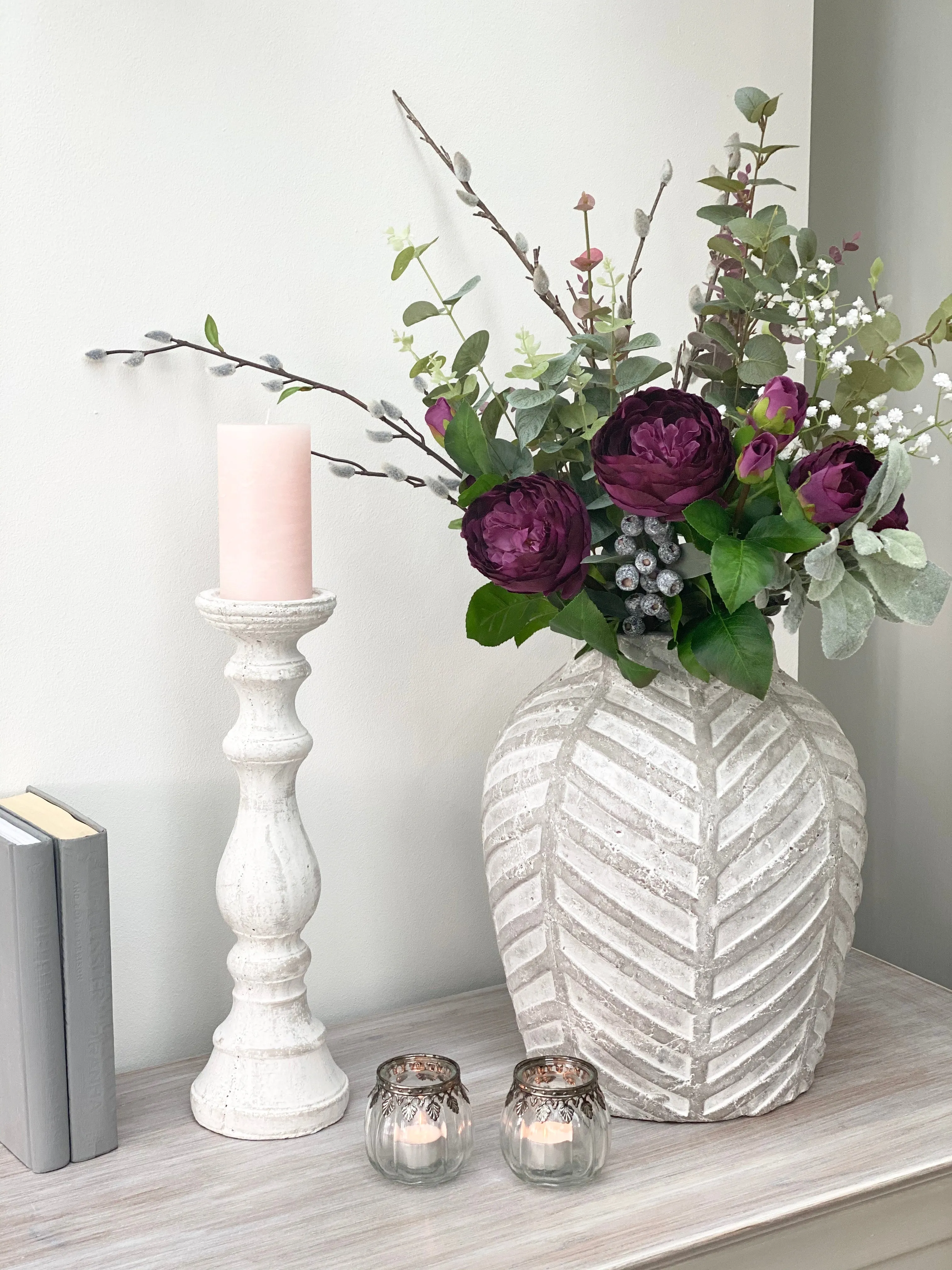 Large Bloomville Stone Vase