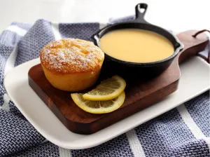 Lemon Pudding with Custard