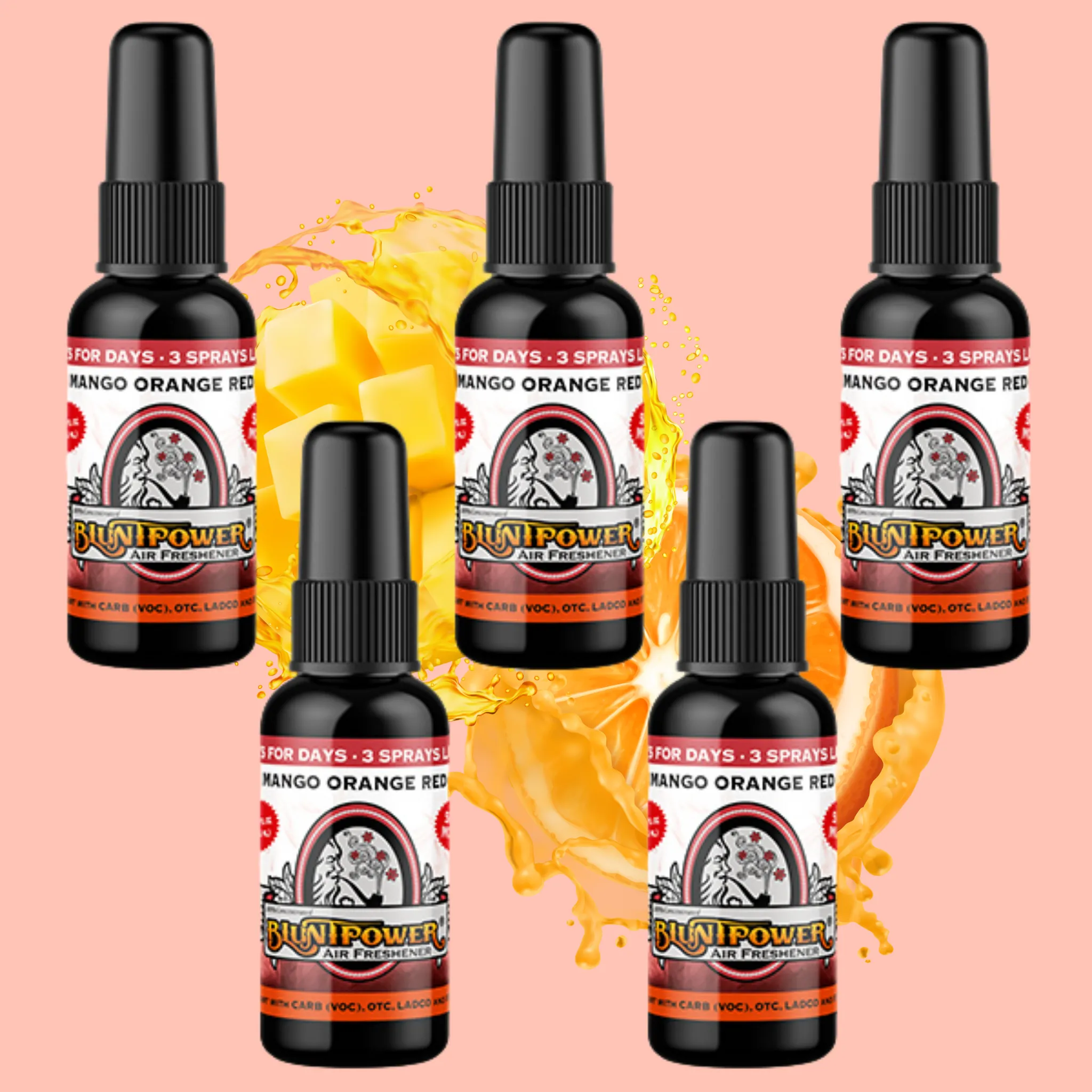 Mango Orange Red Air Freshener Bundle (5 Pack)