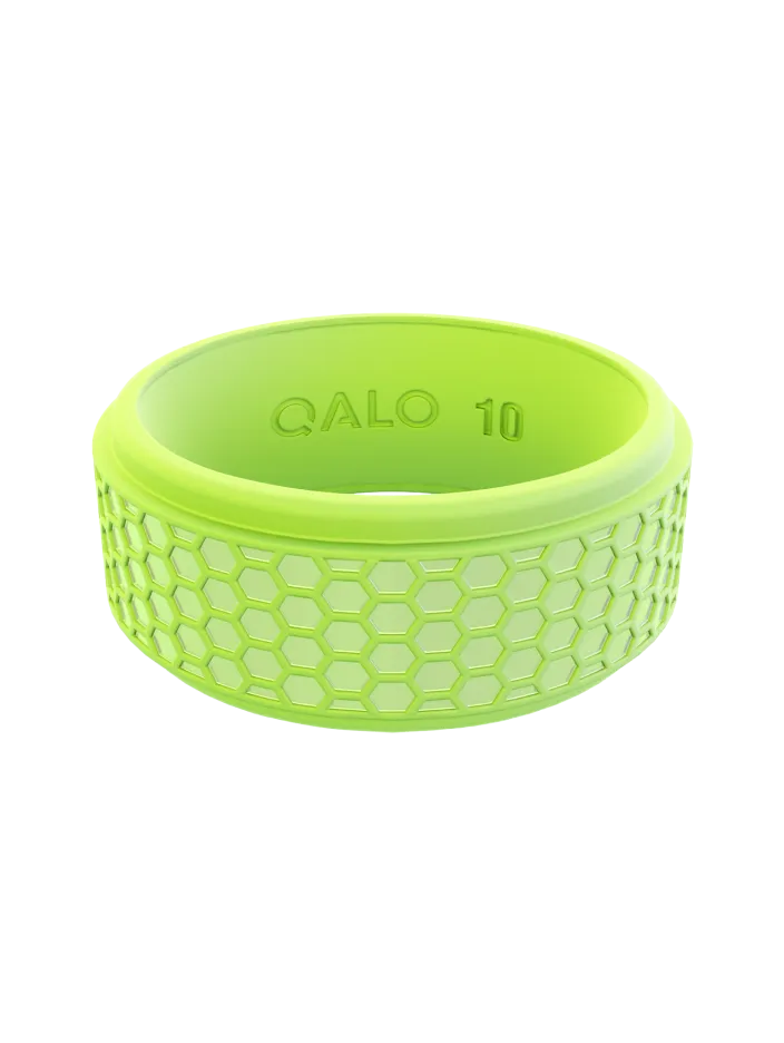 Men's Black Hex Silicone Ring
