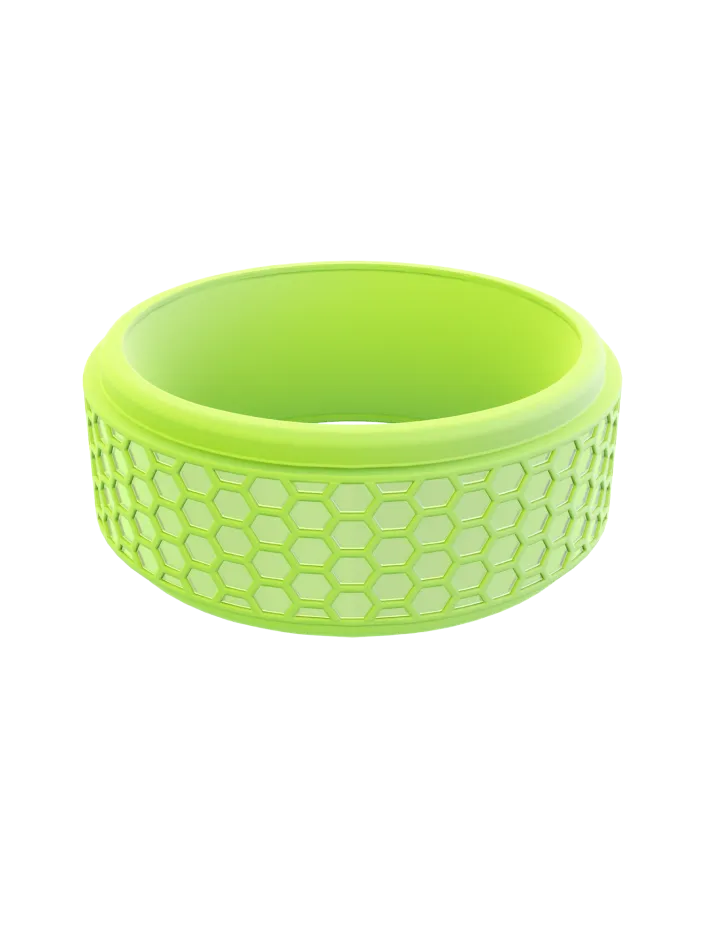 Men's Black Hex Silicone Ring