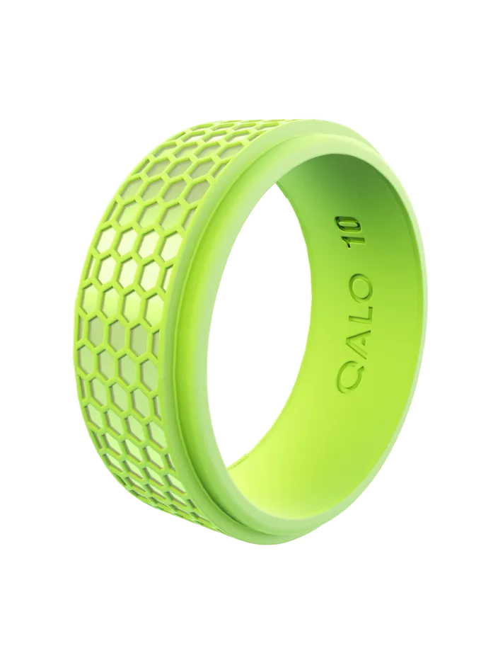 Men's Black Hex Silicone Ring