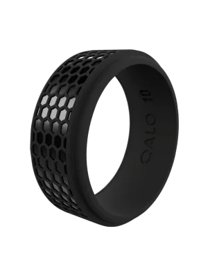 Men's Black Hex Silicone Ring