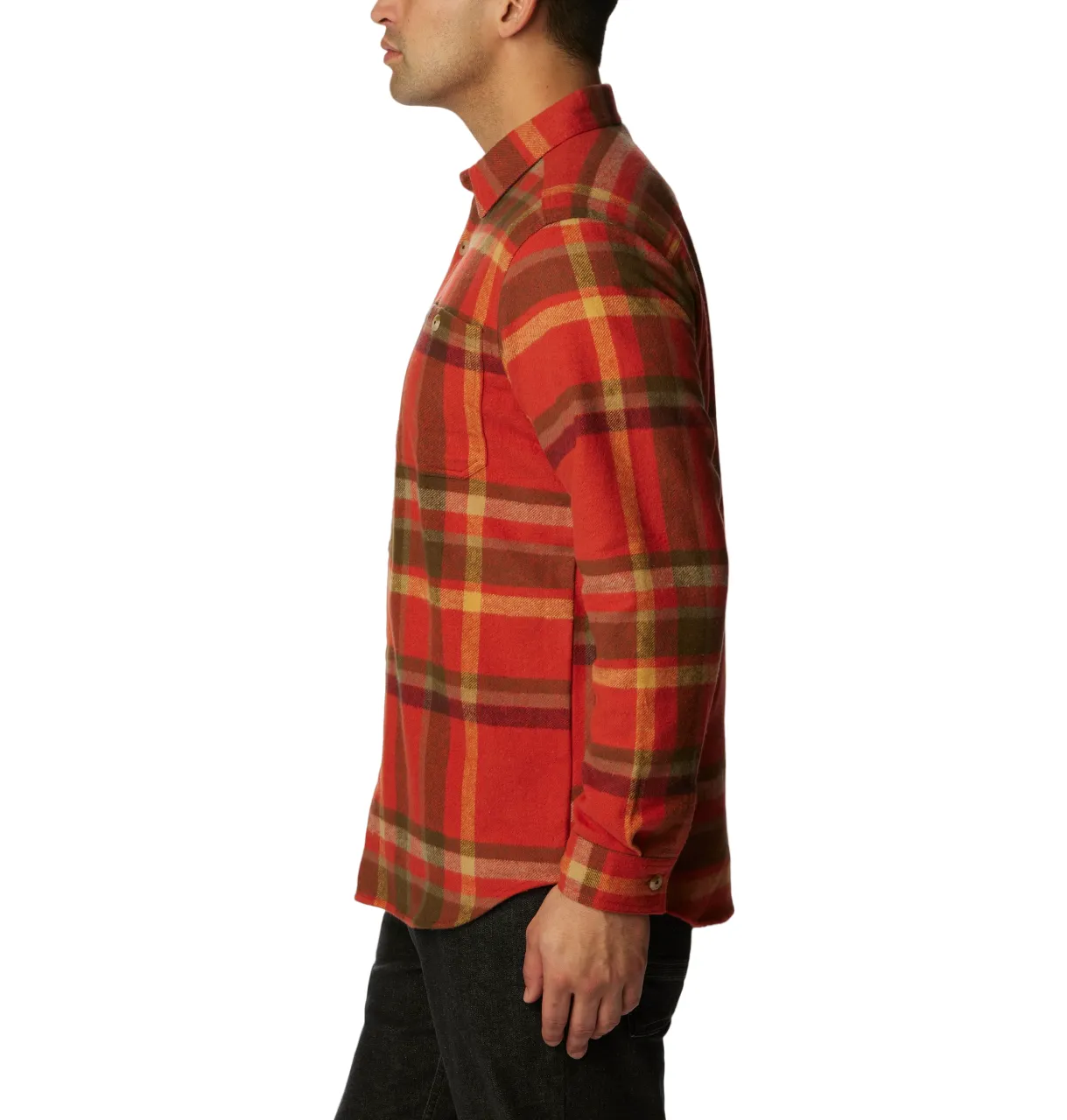 Men's Pitchstone Heavyweight Flannel Shirt Warp Red Macro Multi