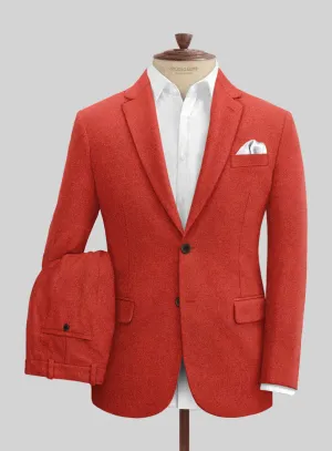 Naples Fiery Orange Tweed Suit