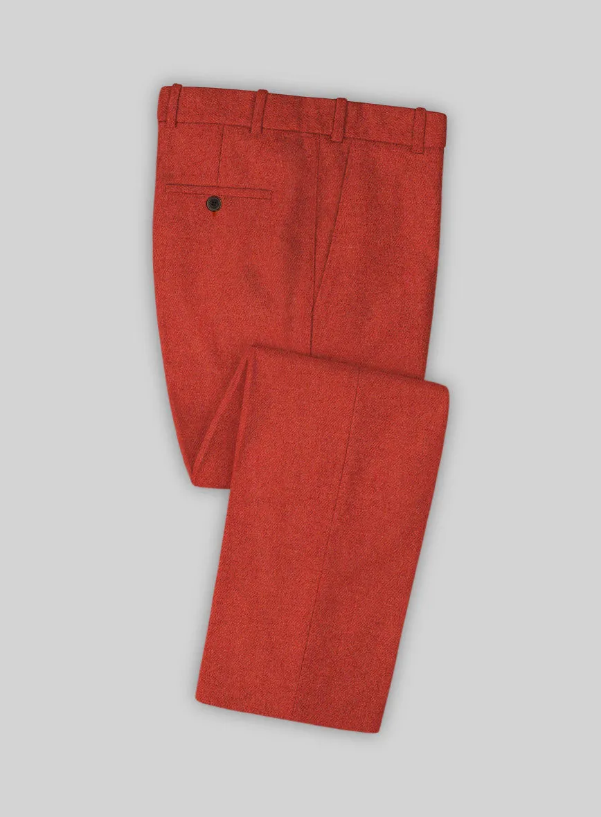 Naples Fiery Orange Tweed Suit