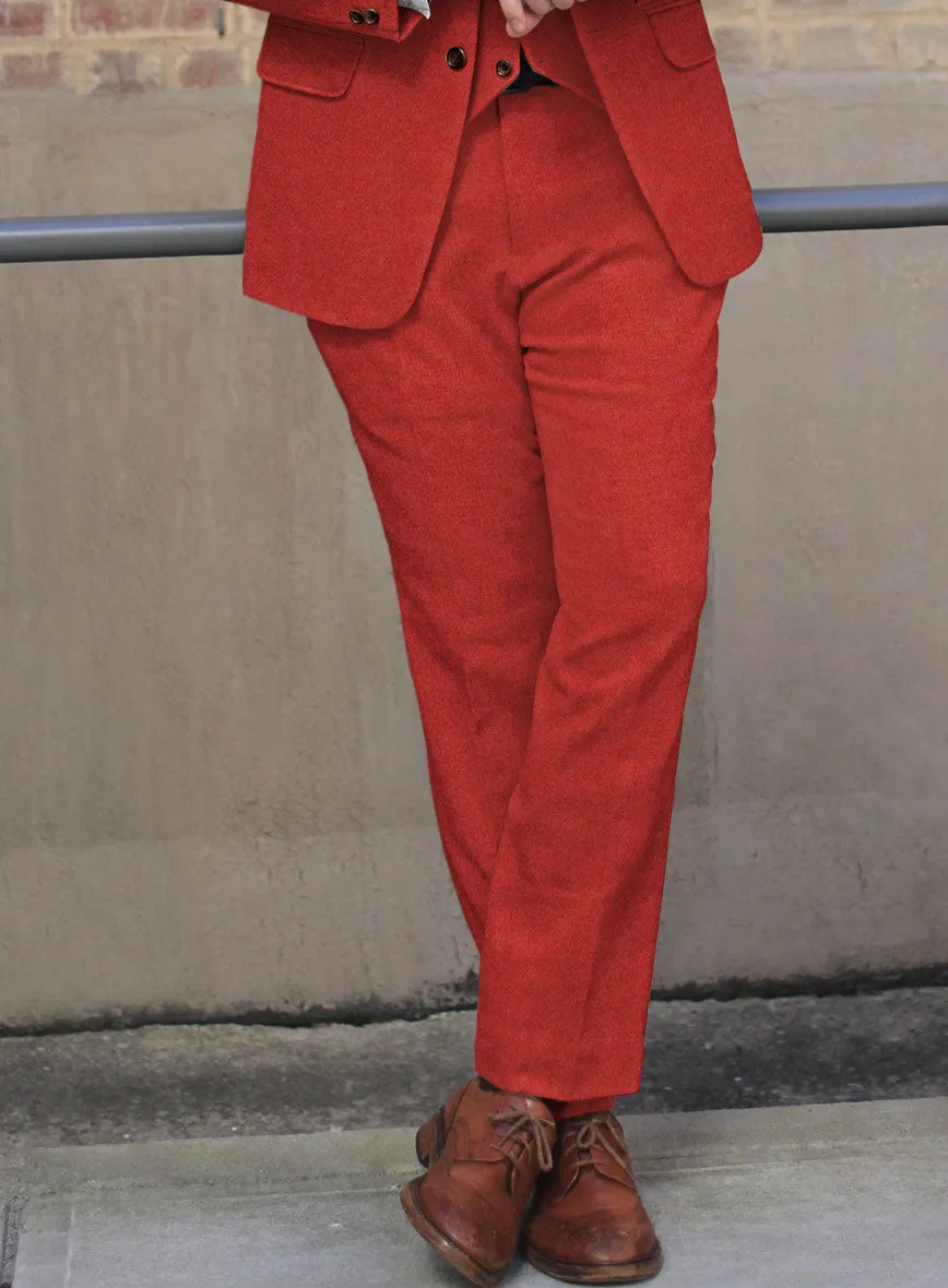 Naples Fiery Orange Tweed Suit