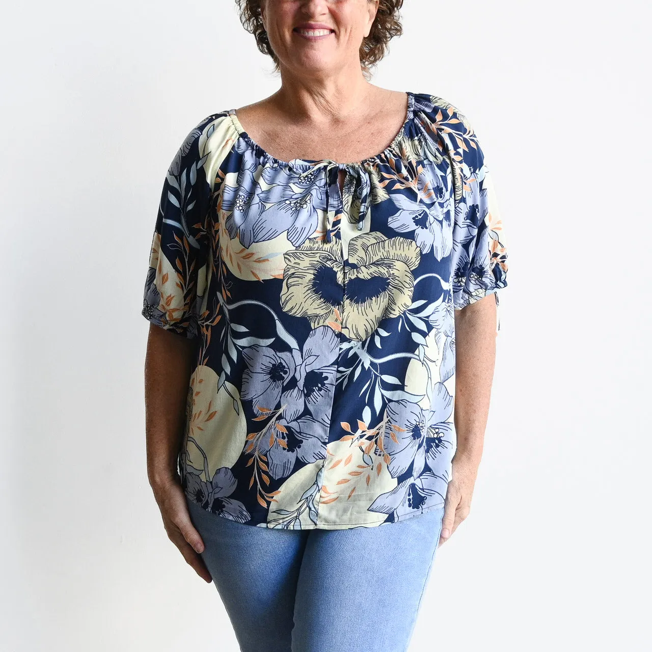 New Season Peasant Blouse - Moon Flower
