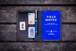 No.33 Personalized Leather Field Notes Cover - Black