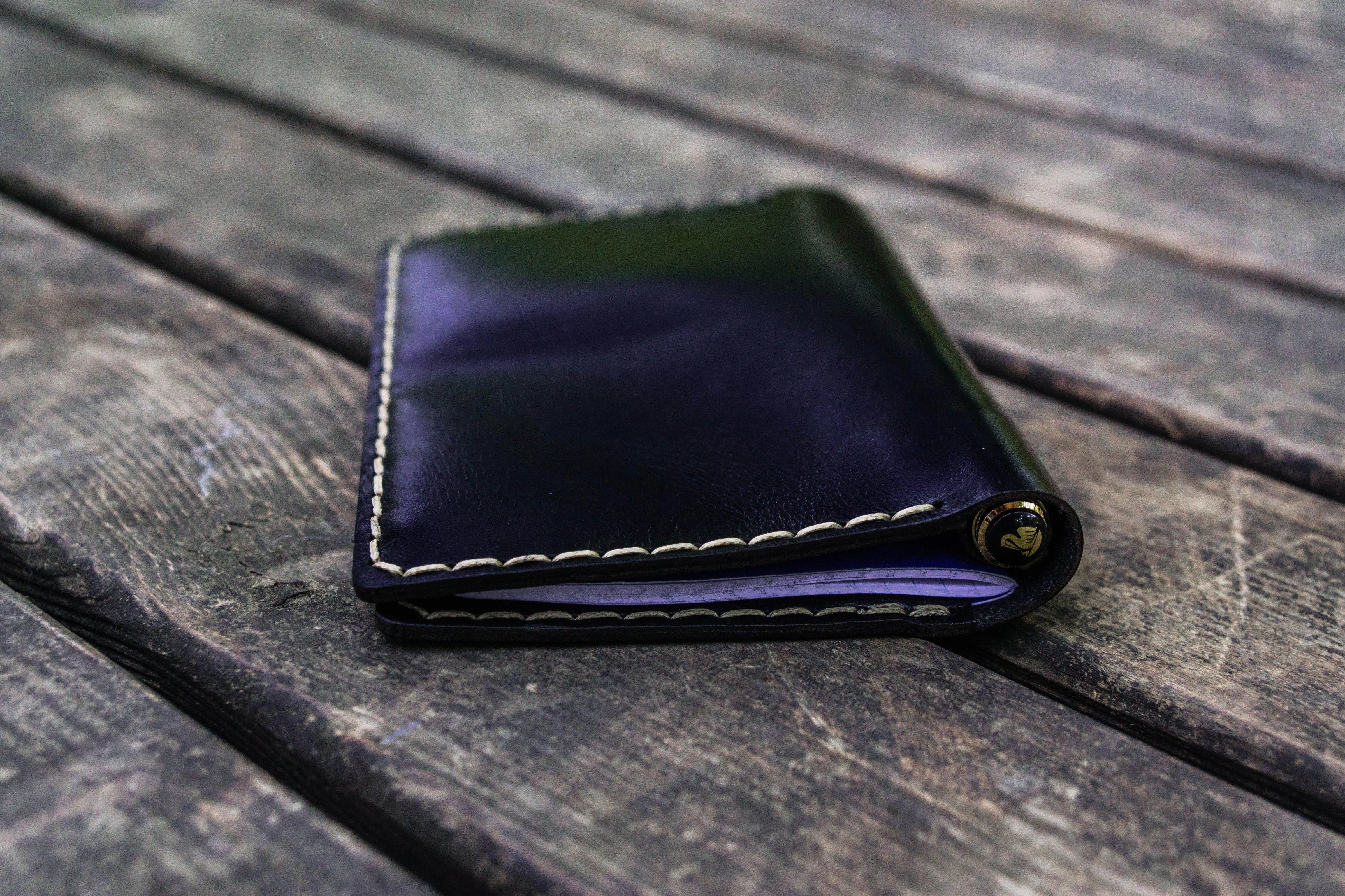 No.33 Personalized Leather Field Notes Cover - Black
