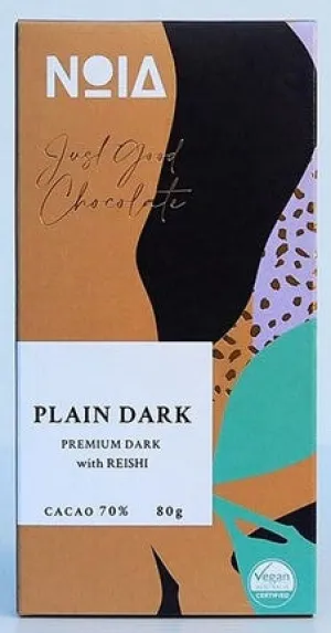 NOIA Chocolate Plain Dark with Reishi 70% Cacao