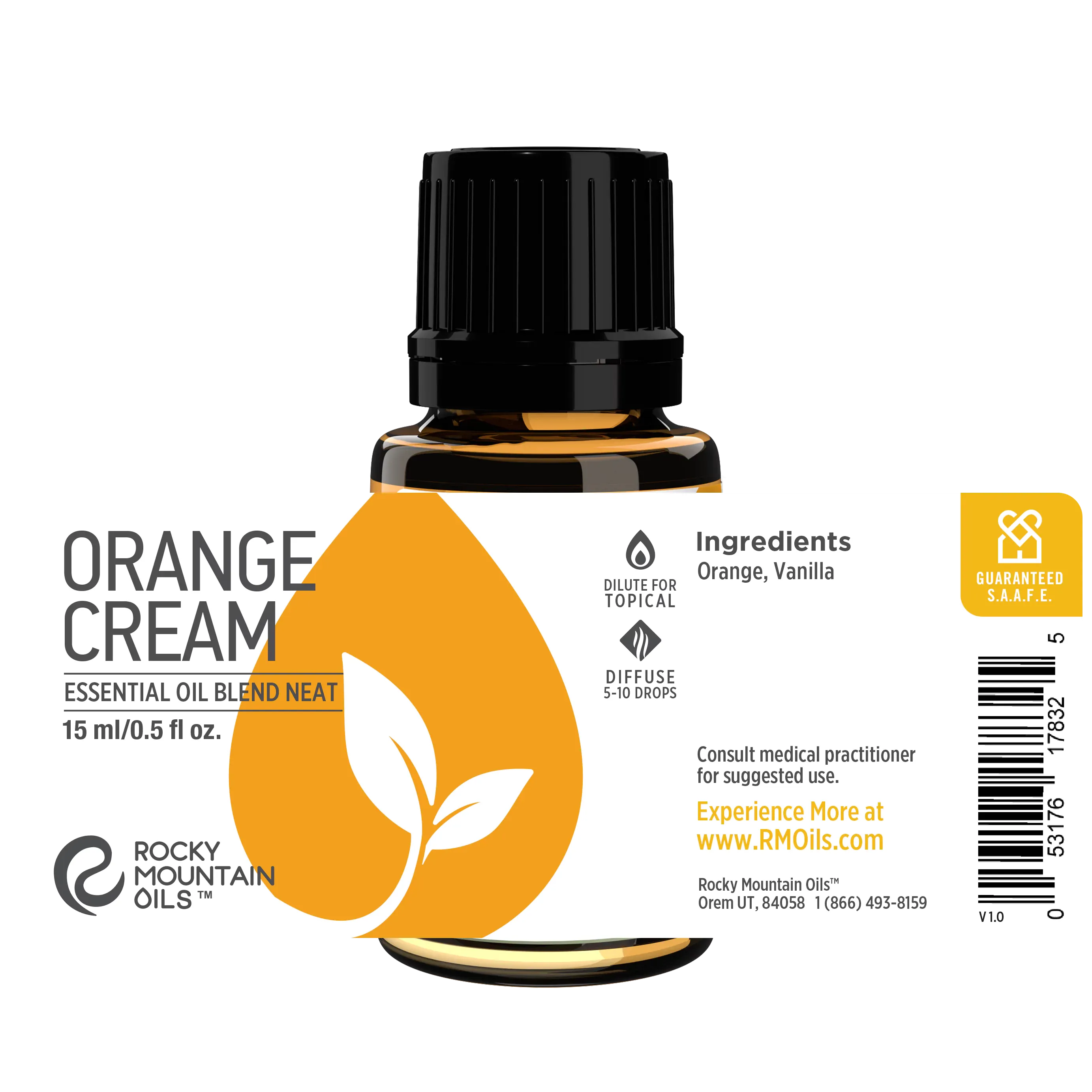 Orange Cream Essential Oil Blend - 15ml