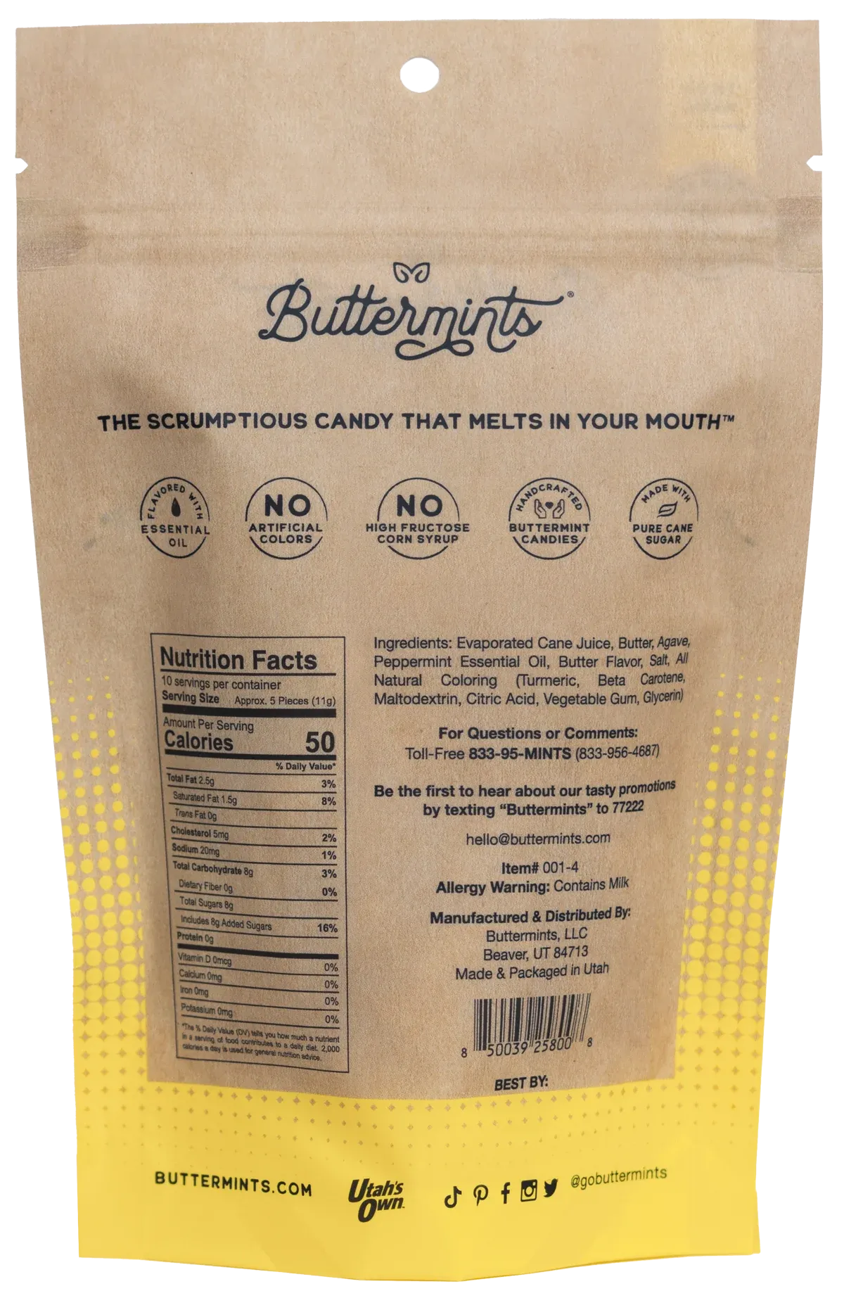 Original Buttermints 4oz Pouch