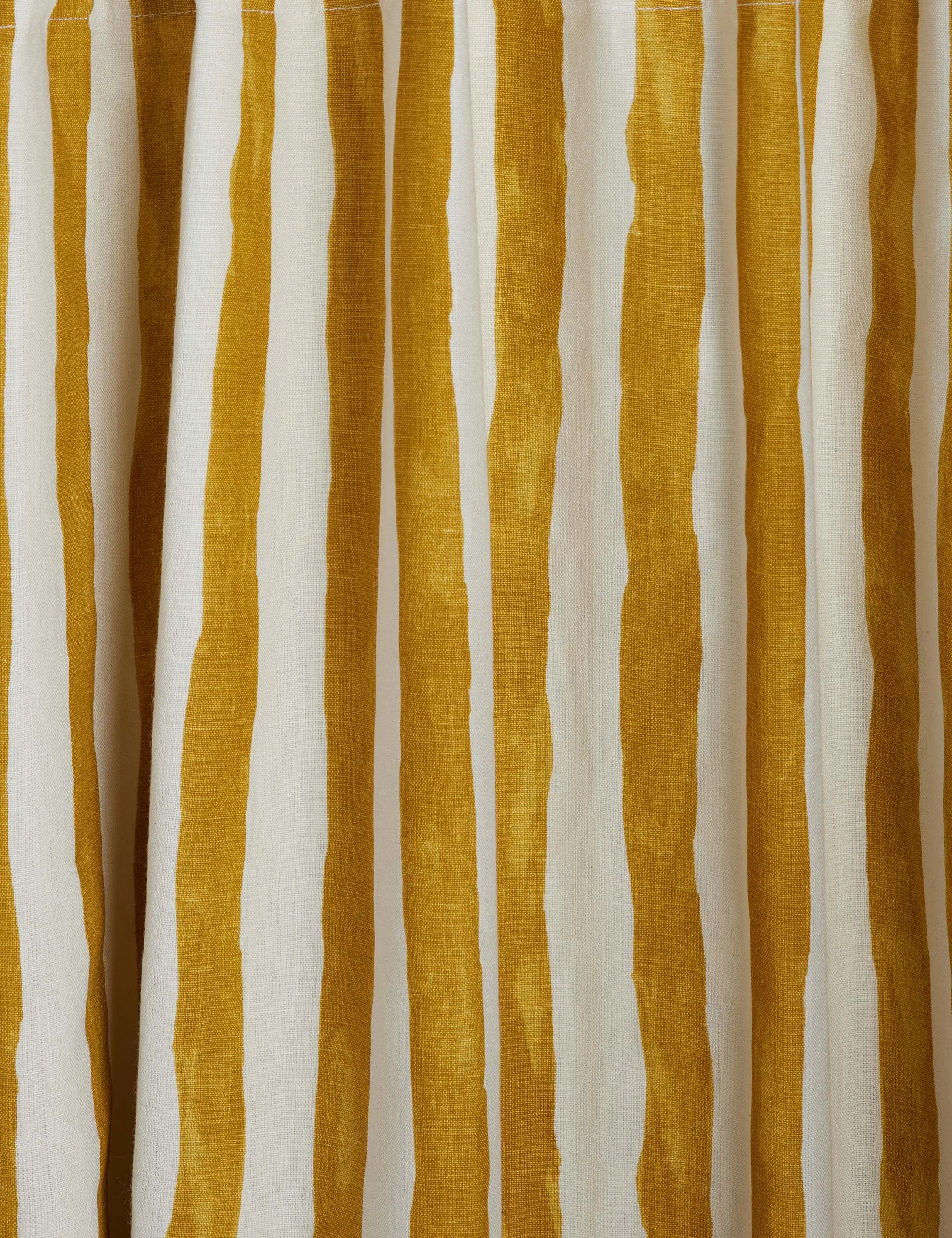 Painterly Stripe Linen Curtain Panel by Sarah Sherman Samuel
