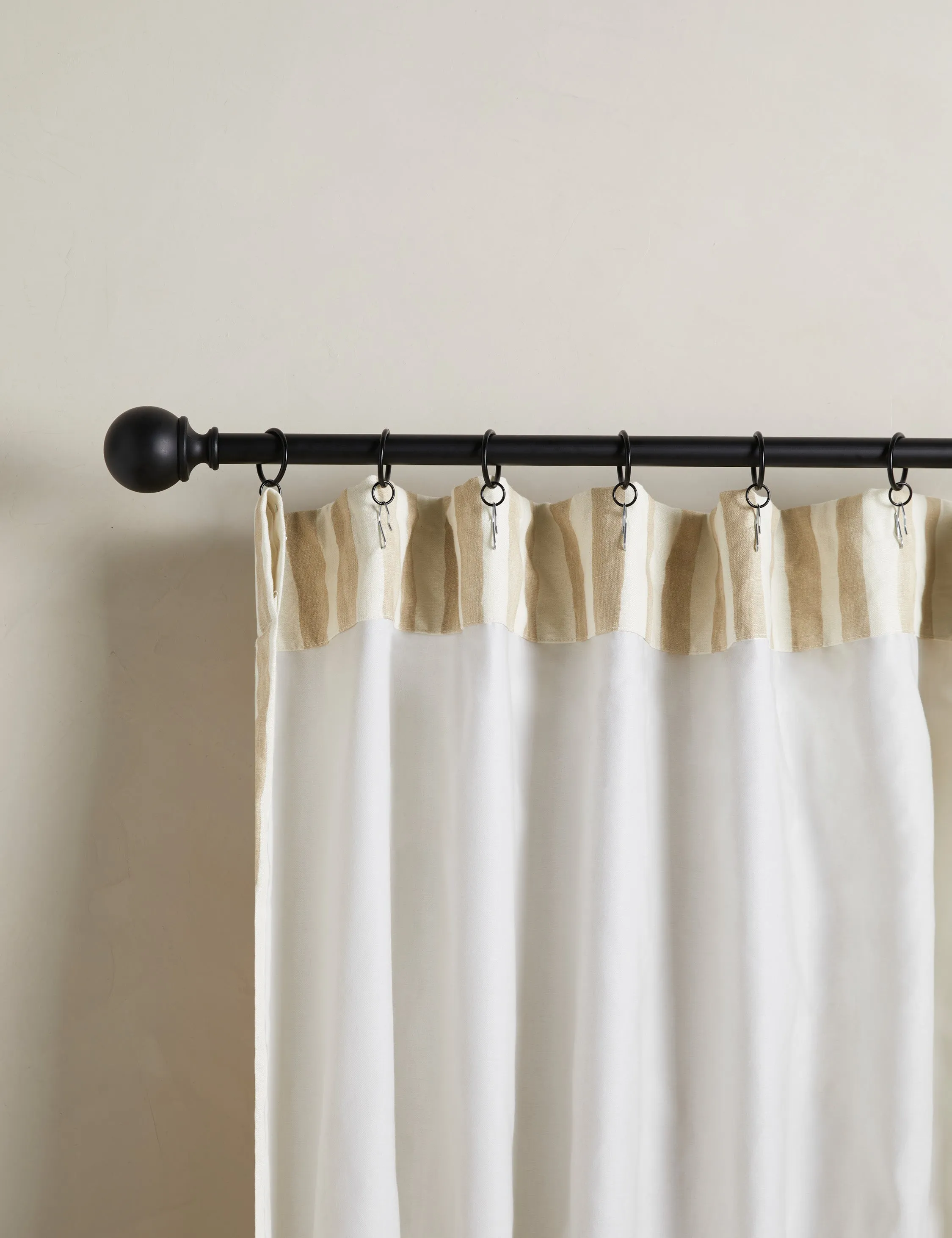 Painterly Stripe Linen Curtain Panel by Sarah Sherman Samuel