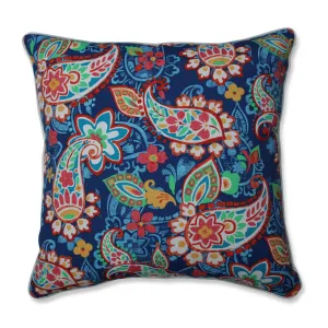 Paisley Party Blue 25-Inch Floor Pillow