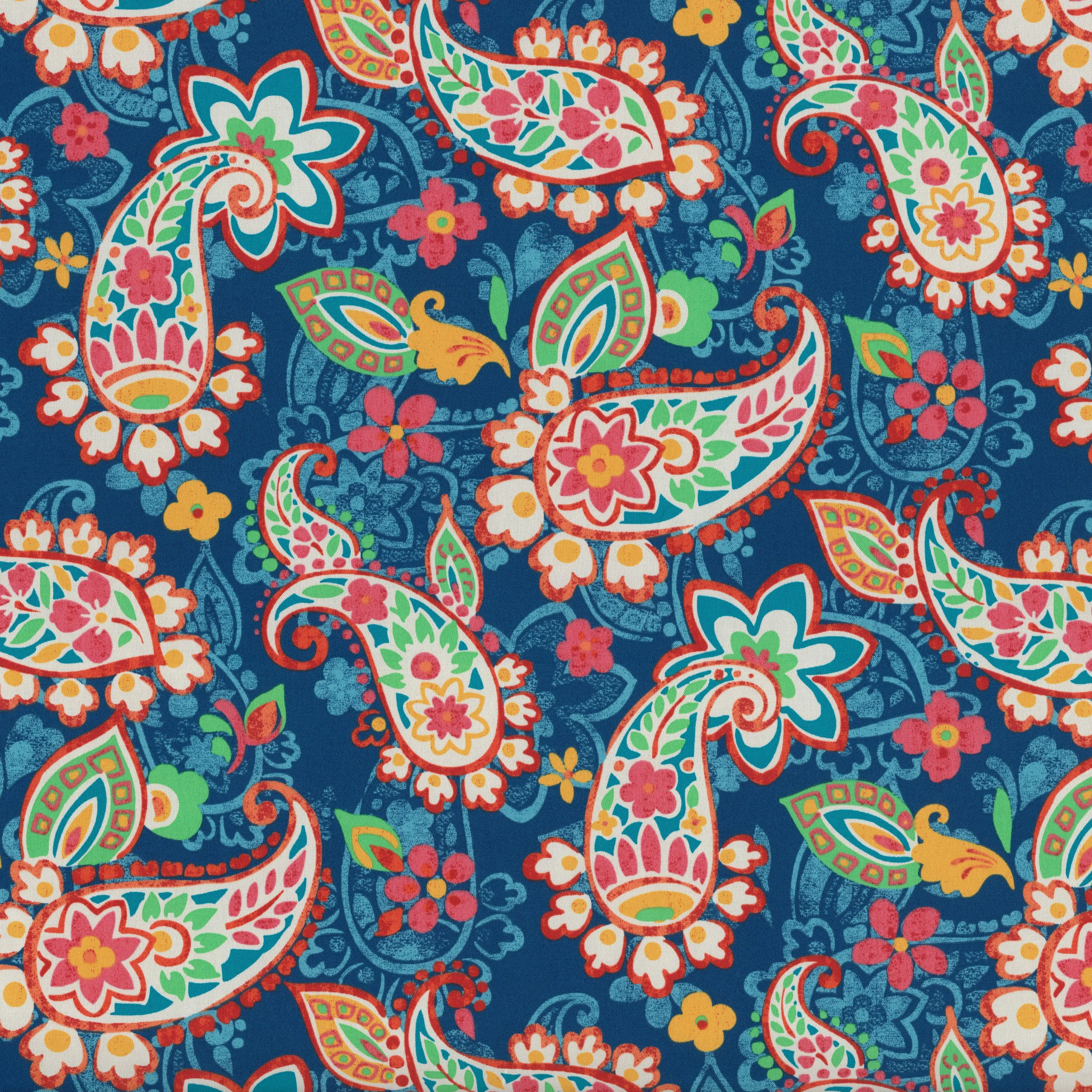 Paisley Party Blue 25-Inch Floor Pillow