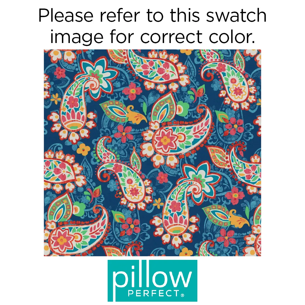 Paisley Party Blue 25-Inch Floor Pillow