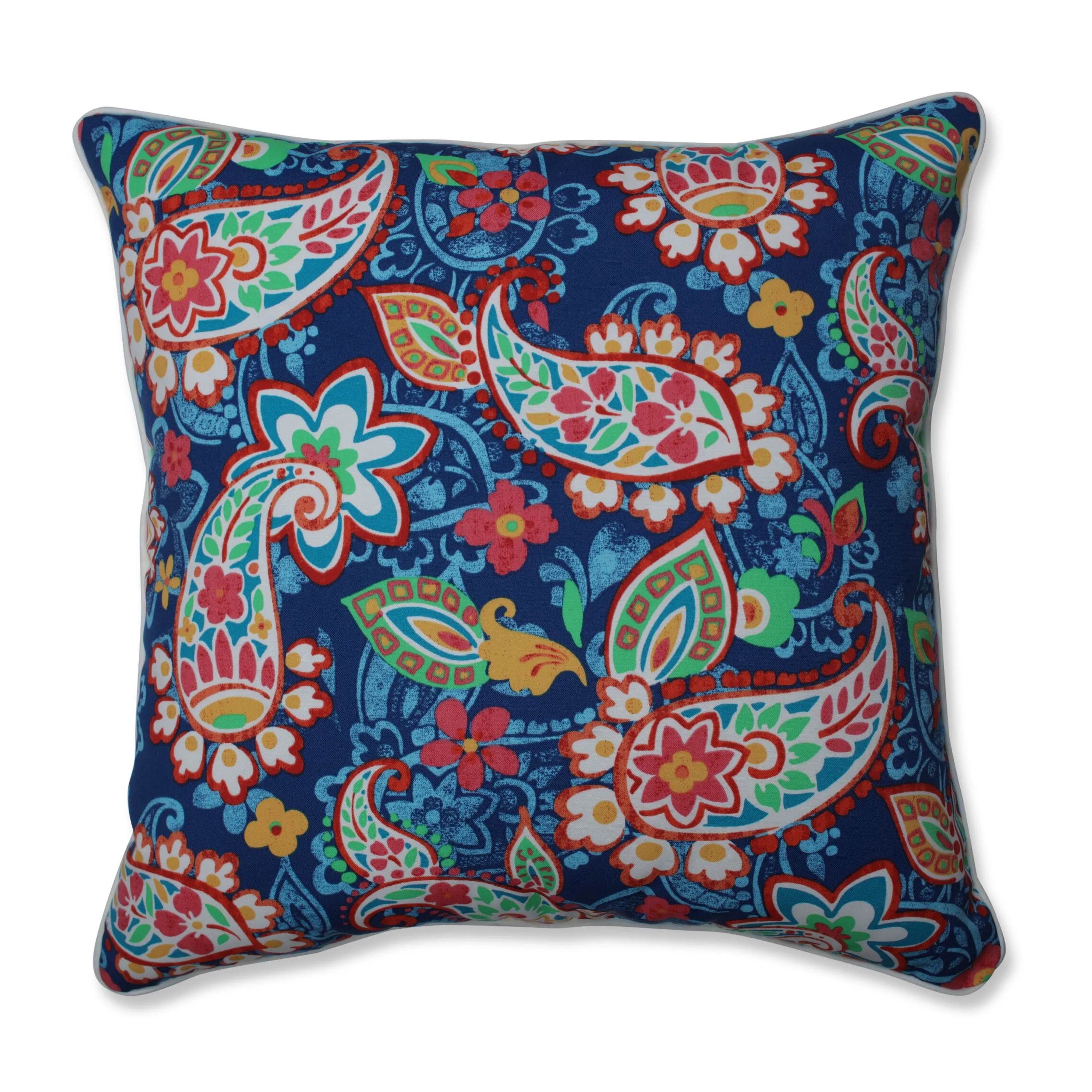 Paisley Party Blue 25-Inch Floor Pillow