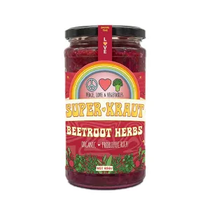 Peace Love and Vegetables Organic Superkraut Beetroot And Herbs