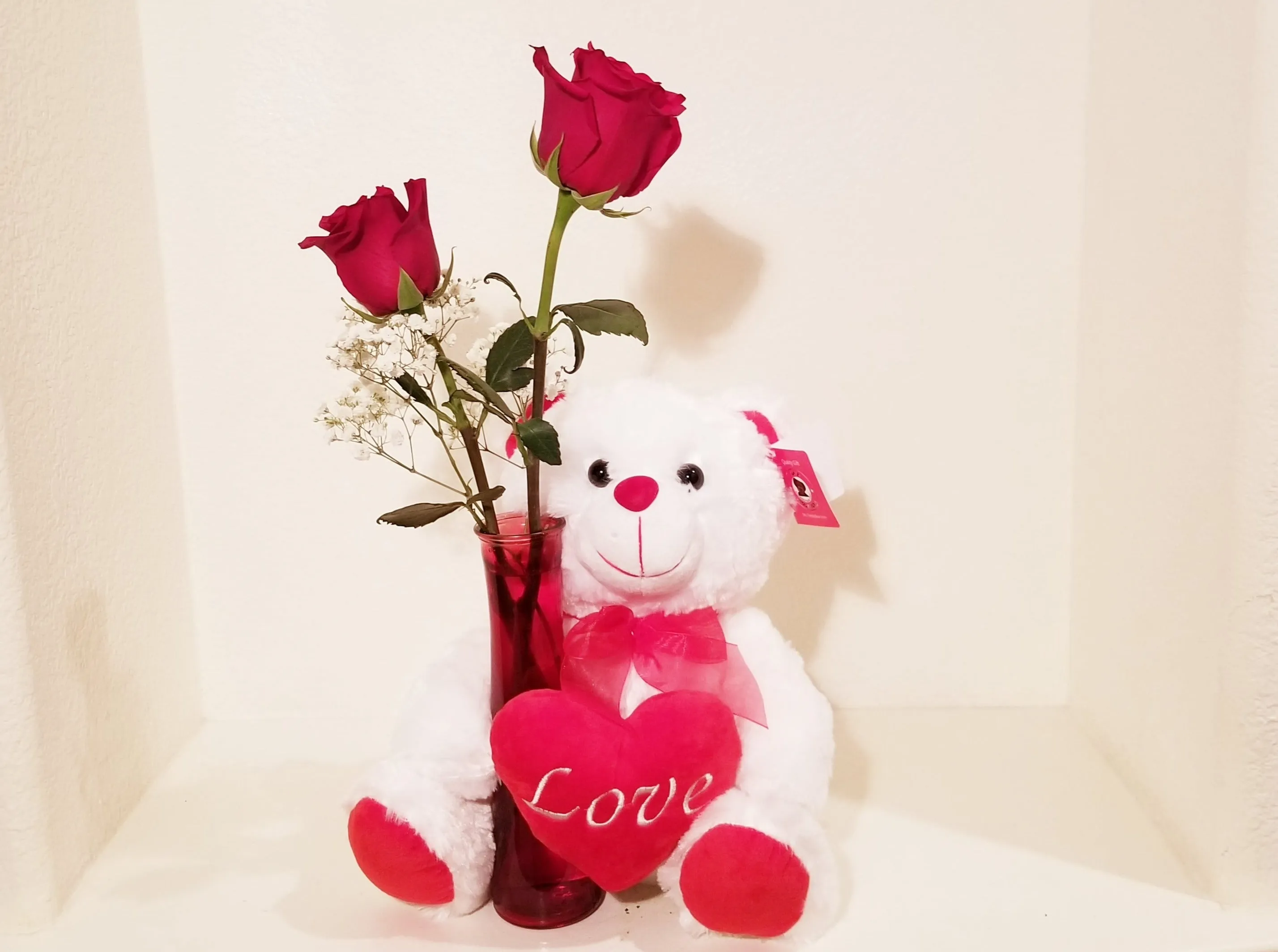 Roses and Teddy Bear Love